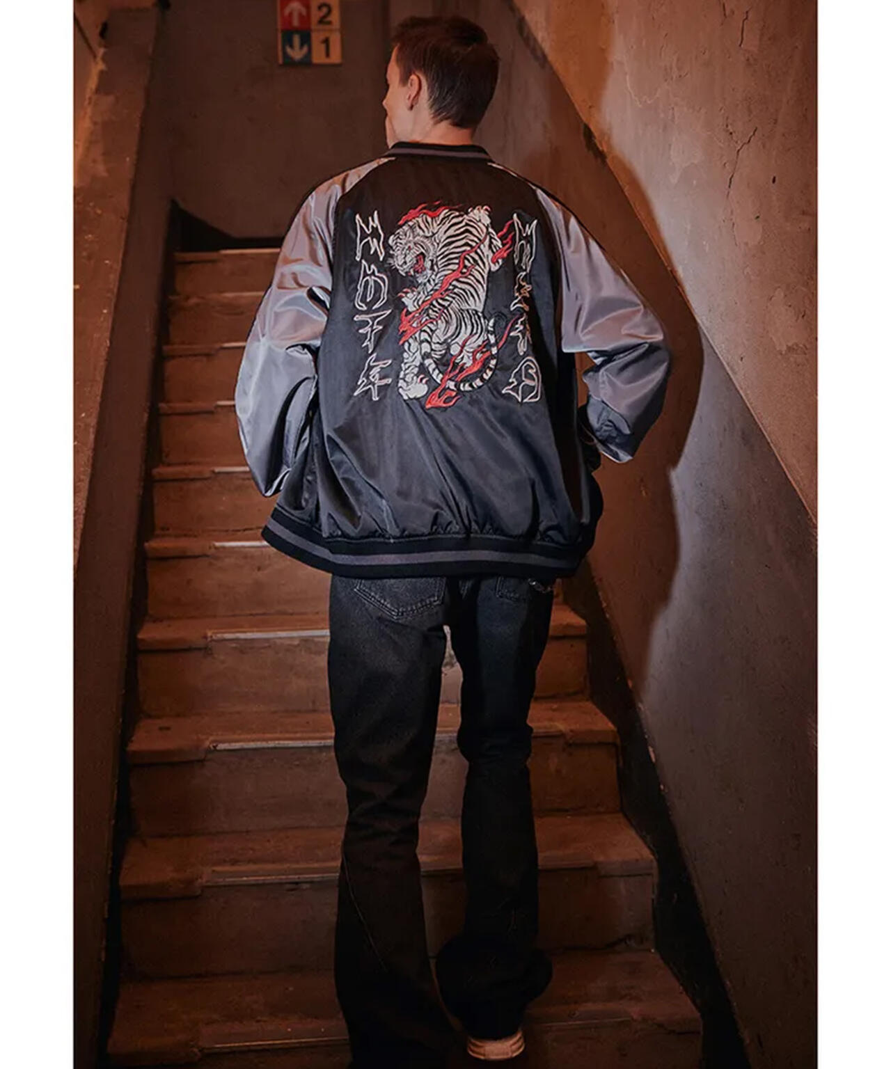 NOT4NERD/ノットフォーナード/TIGER SATIN BLOUSON JACKET