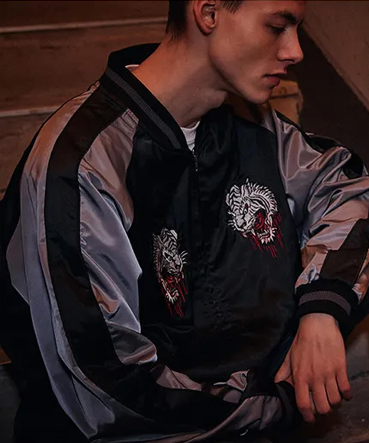 NOT4NERD/ノットフォーナード/TIGER SATIN BLOUSON JACKET