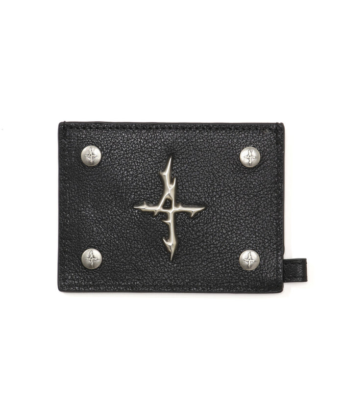 4 SYMBOL PENDANT LEATHER CARD CASE