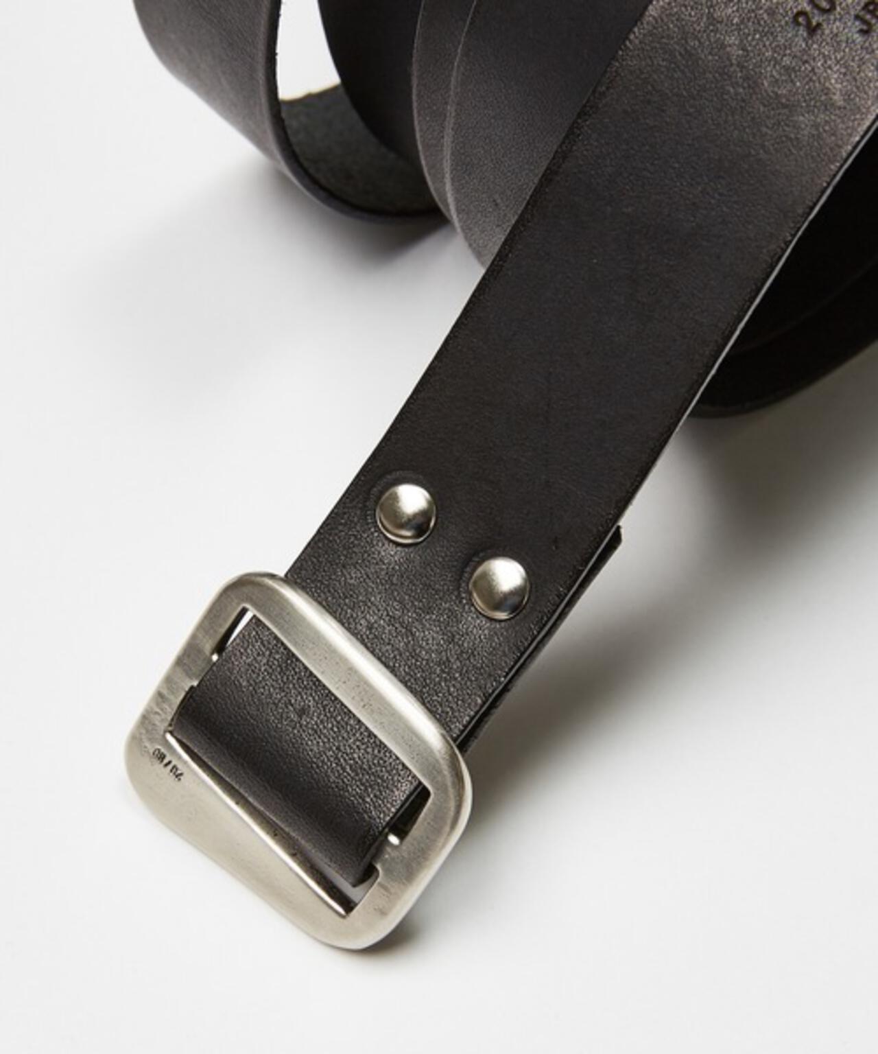 【20/80】トゥエンティーエイティー/COW LEATHER TAPE BELT WITH BRASS BUCKLE