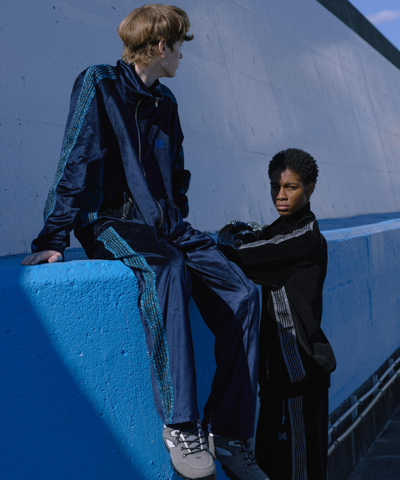 NEEDLES/ニードルズ/【LHP EXCLUSIVE】TRACK PANT - C/PE VELOUR（NAVY）