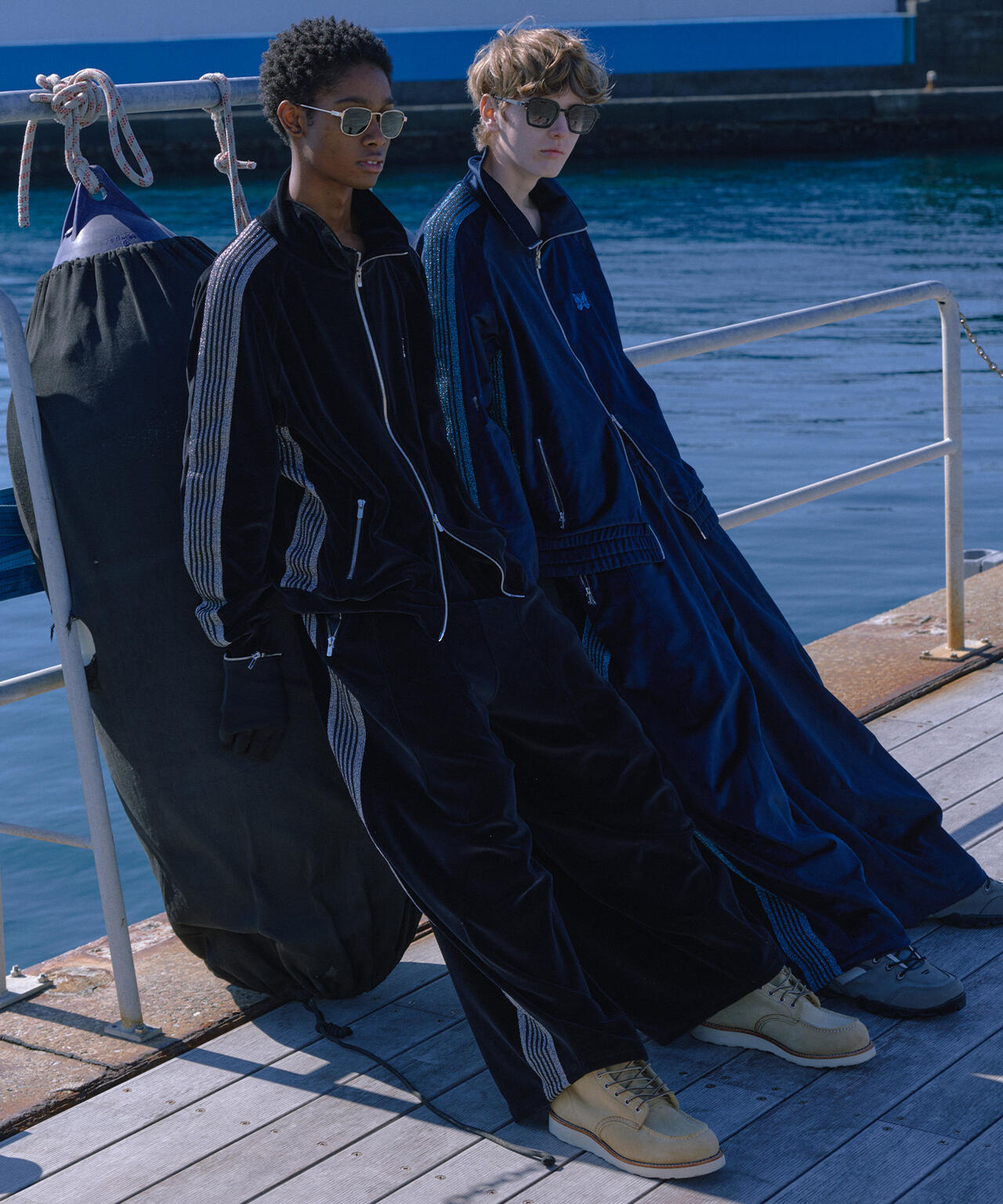 NEEDLES/ニードルズ/【LHP EXCLUSIVE】H.D.TRACK PANT - C/PE VELOUR（BLACK）