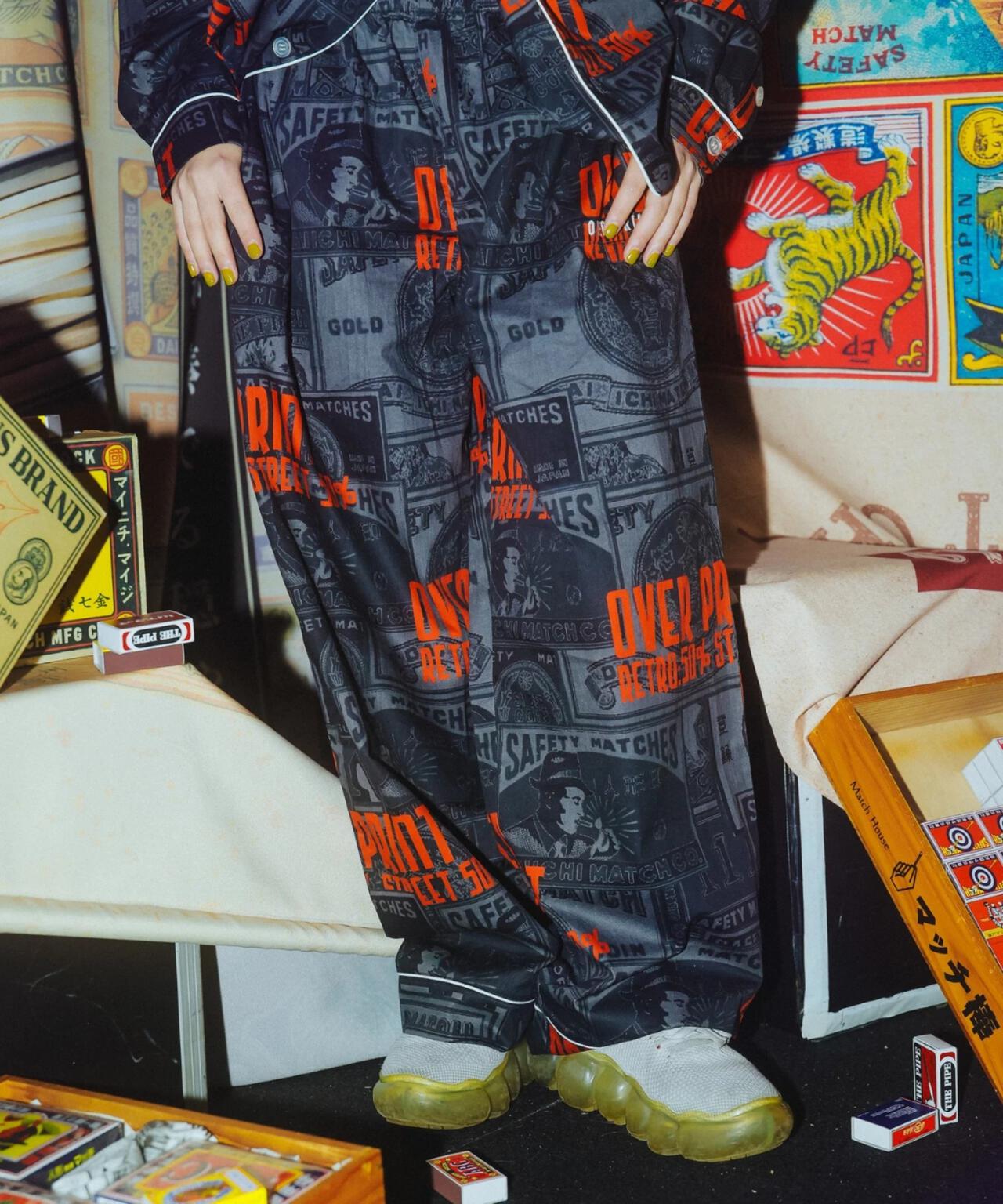 overprint/オーバープリント/×日本燐寸工業会 LOUNGE PANTS