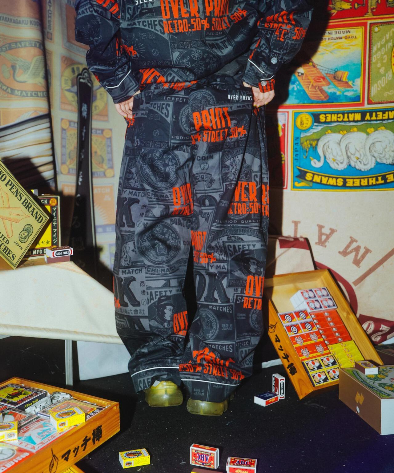 overprint/オーバープリント/×日本燐寸工業会 LOUNGE PANTS