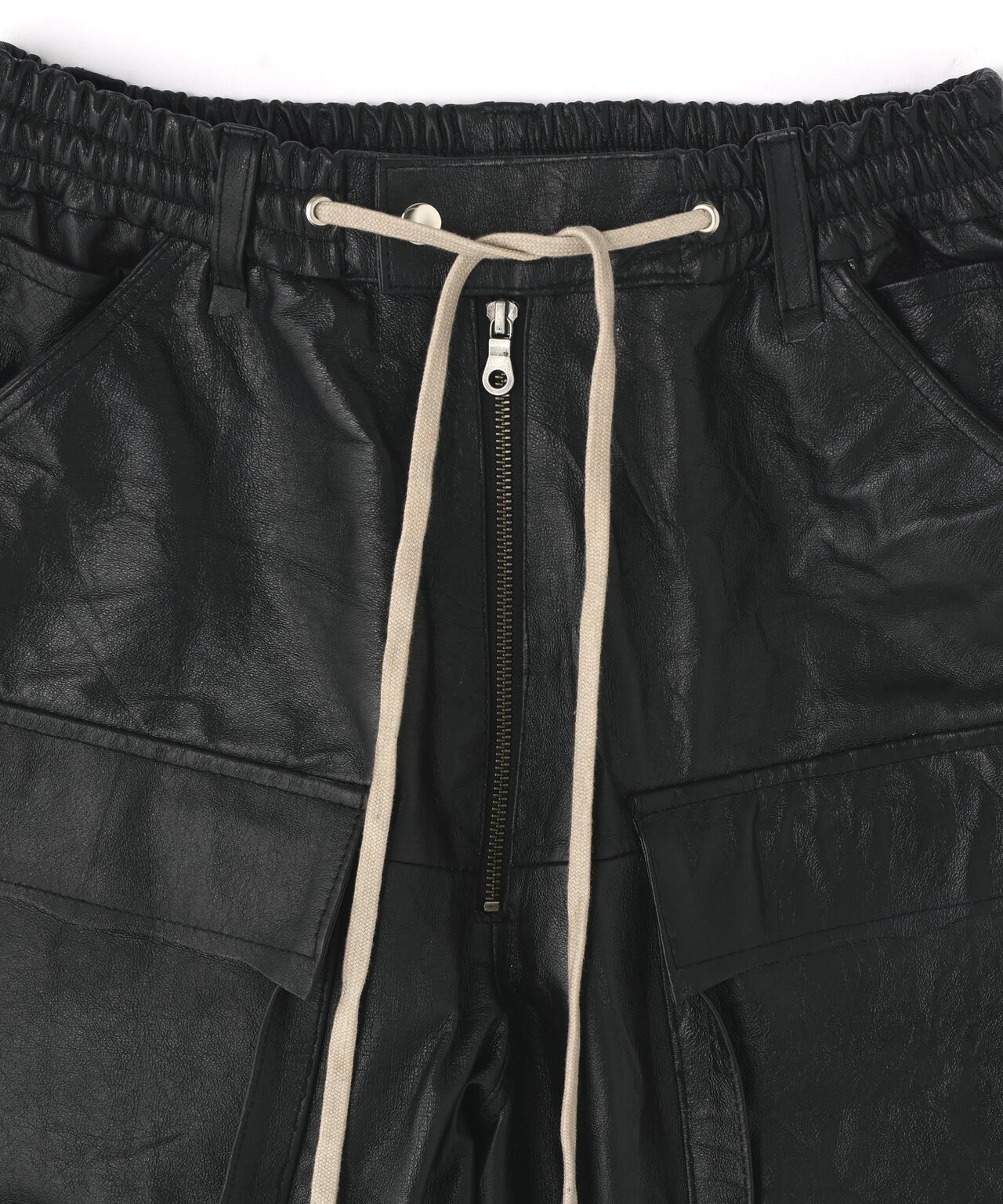 DankeSchon/ダンケシェーン/REPRO-LEATHER CARGO SHORTS