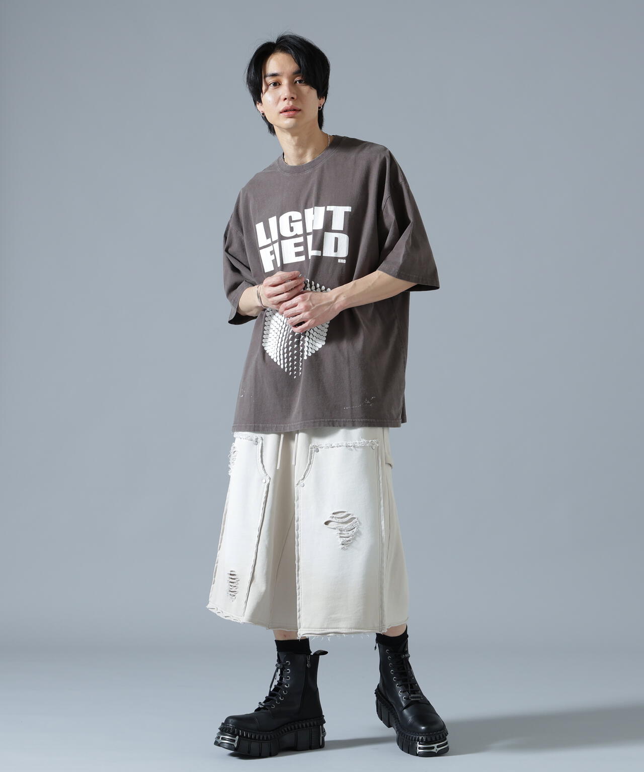 DankeSchon/ダンケシェーン/SULFUR SWEAT W-KNEE SHORTS