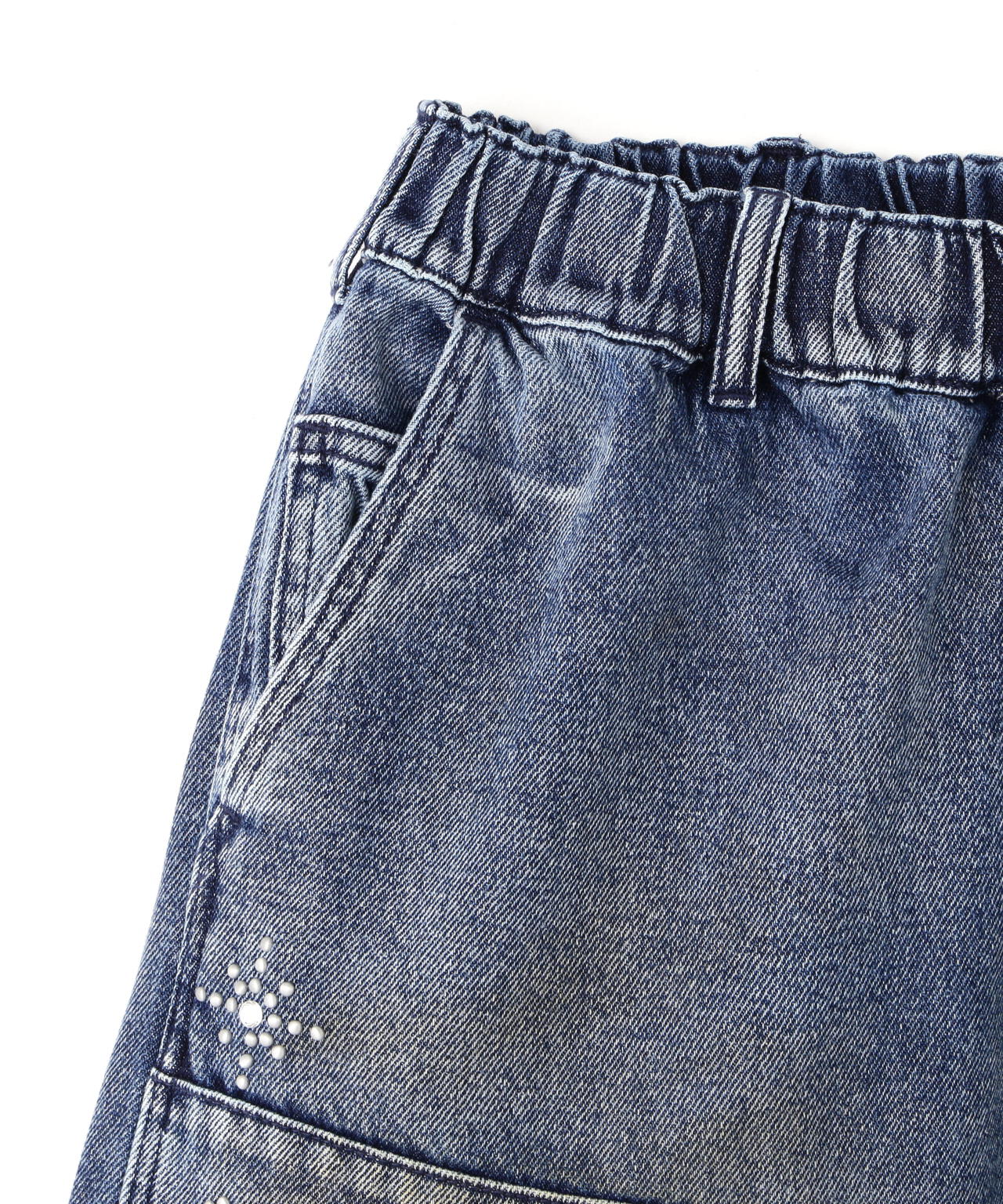 DankeSchon/ダンケシェーン/STUDS W-KNEE SHORTS DENIM