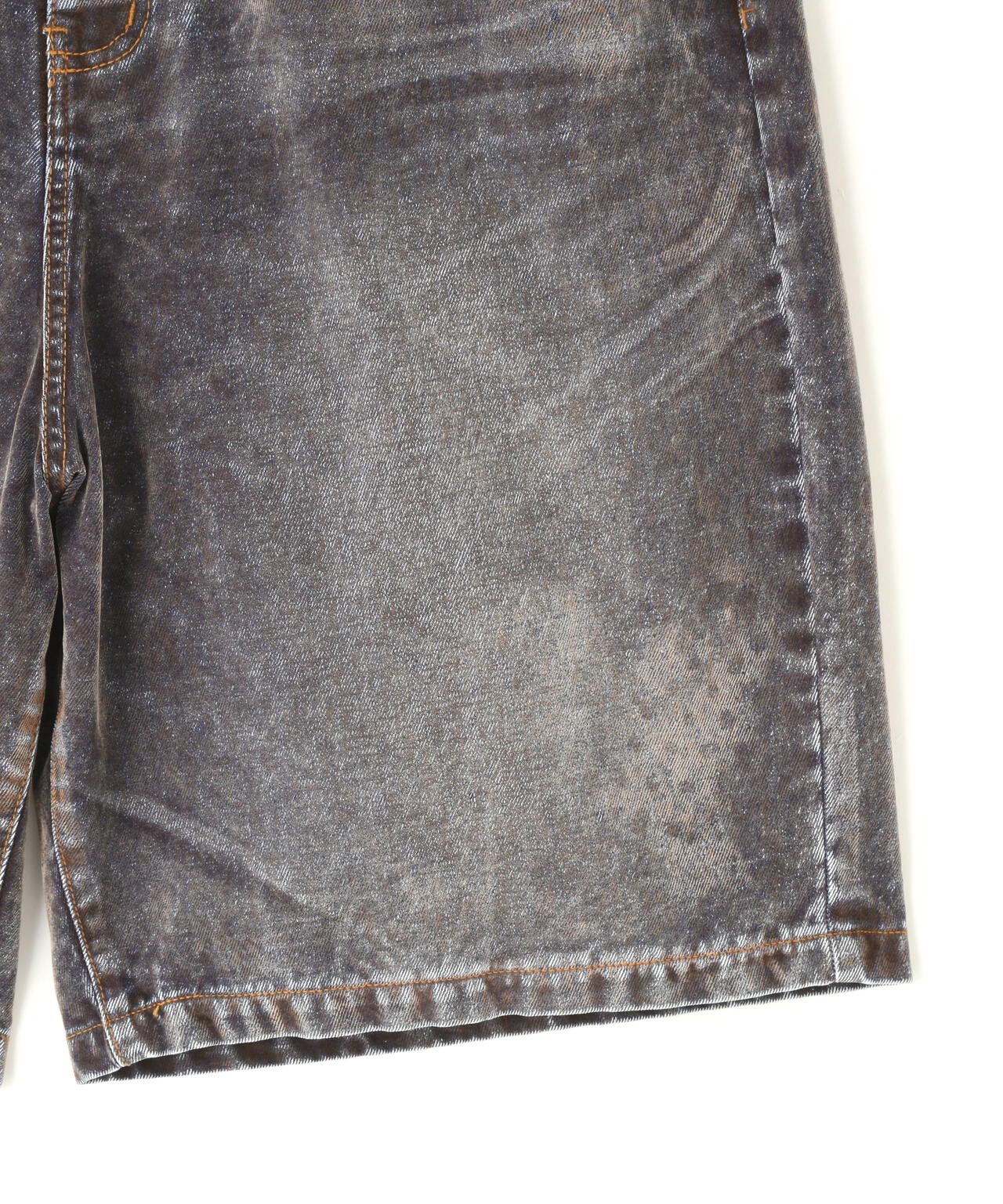 WHITELAND/ホワイトランド/FLOCKY WIDE DENIM SHORTS