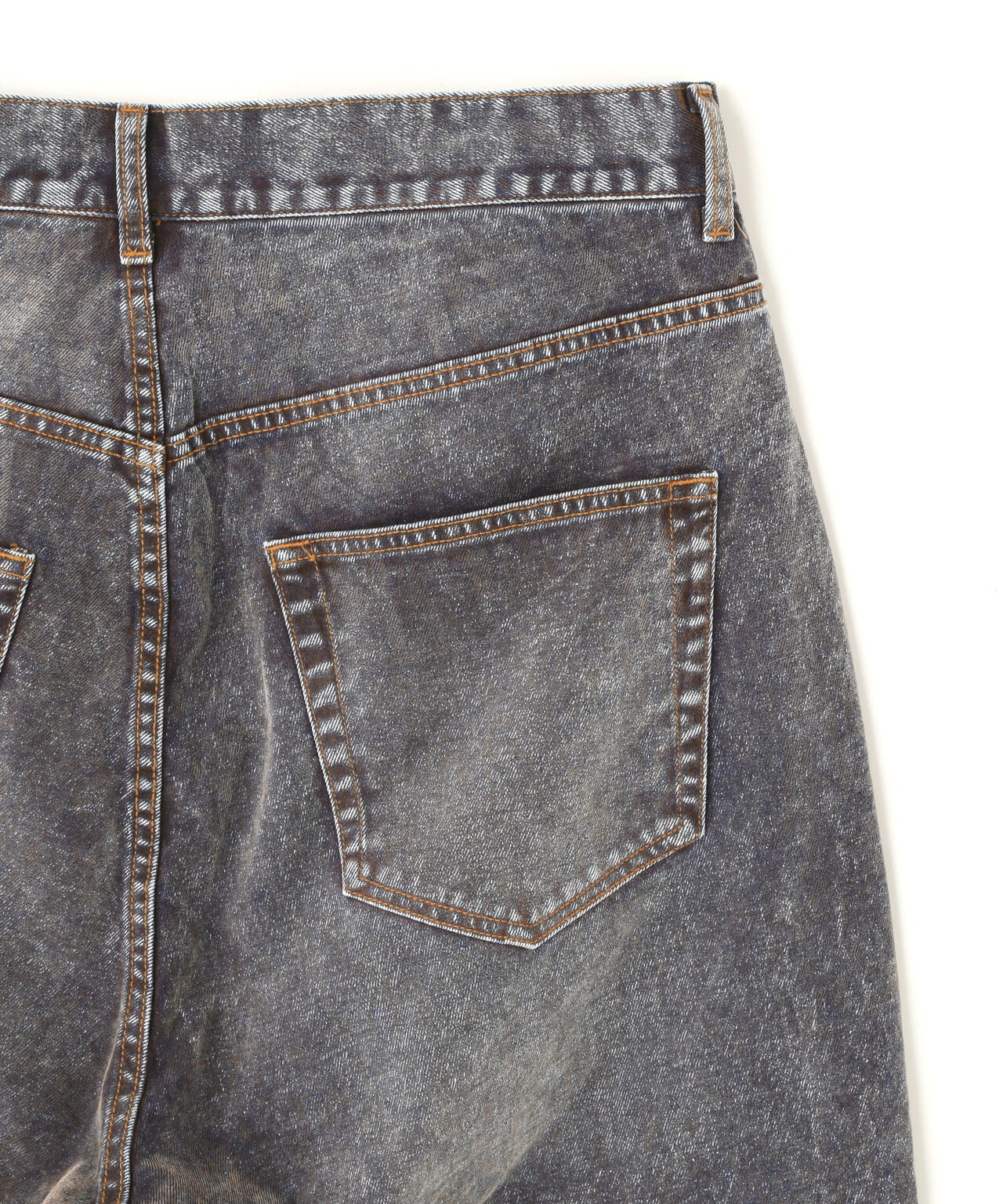 WHITELAND/ホワイトランド/FLOCKY WIDE DENIM SHORTS