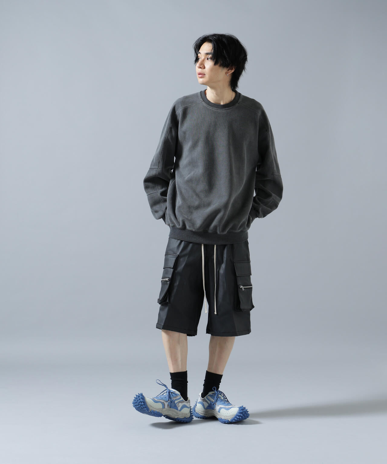 【WEB&DEPOT限定】DankeSchon/ダンケシェーン/COATING CARGO SHORTS