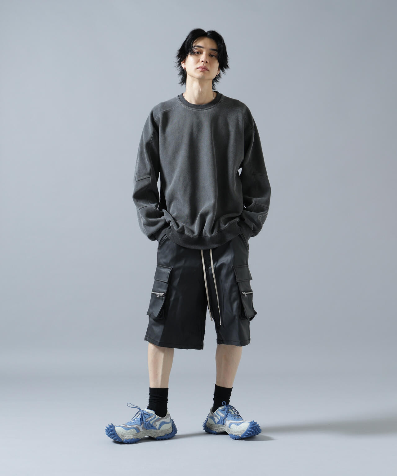 【WEB&DEPOT限定】DankeSchon/ダンケシェーン/COATING CARGO SHORTS