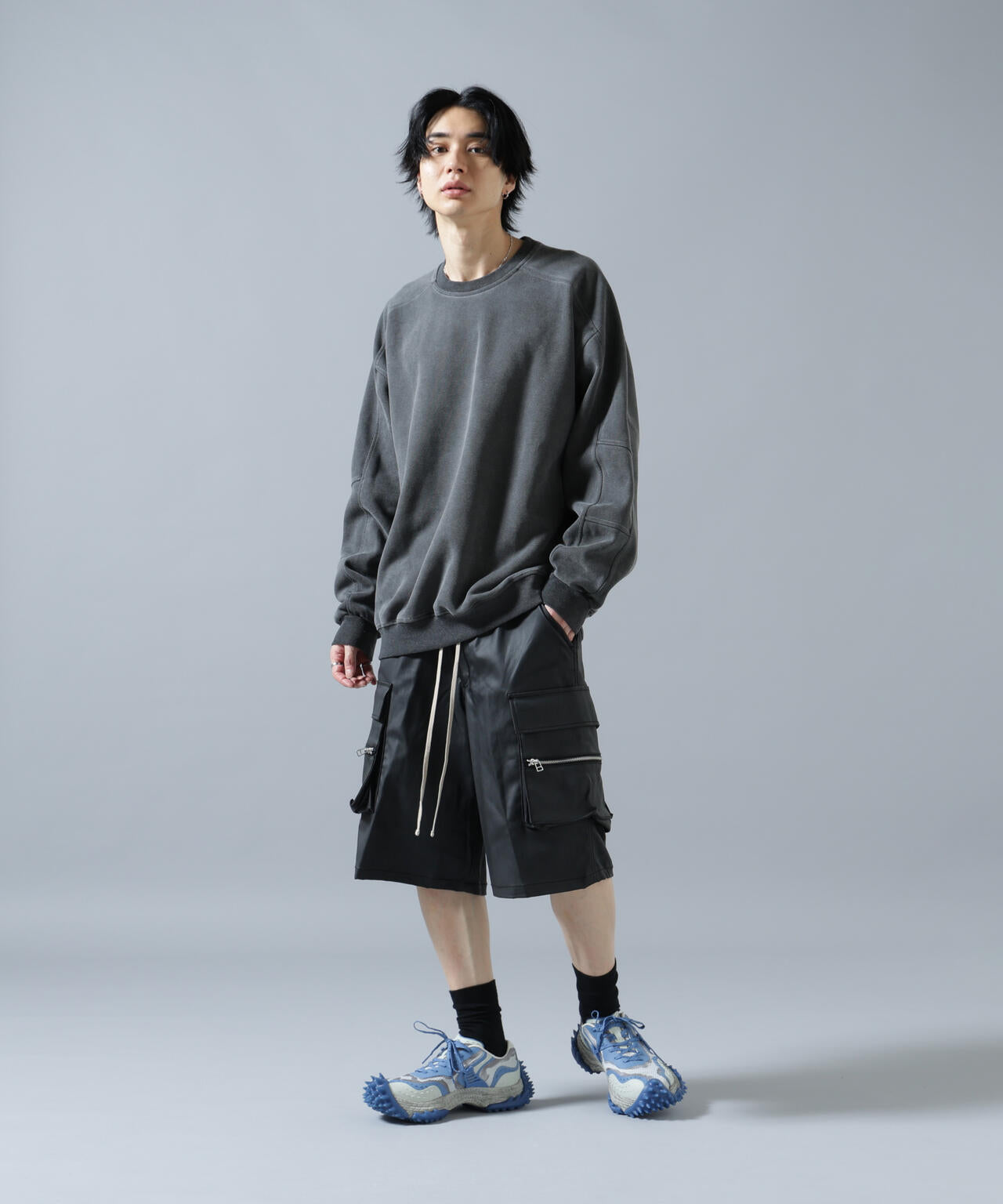 【WEB&DEPOT限定】DankeSchon/ダンケシェーン/COATING CARGO SHORTS