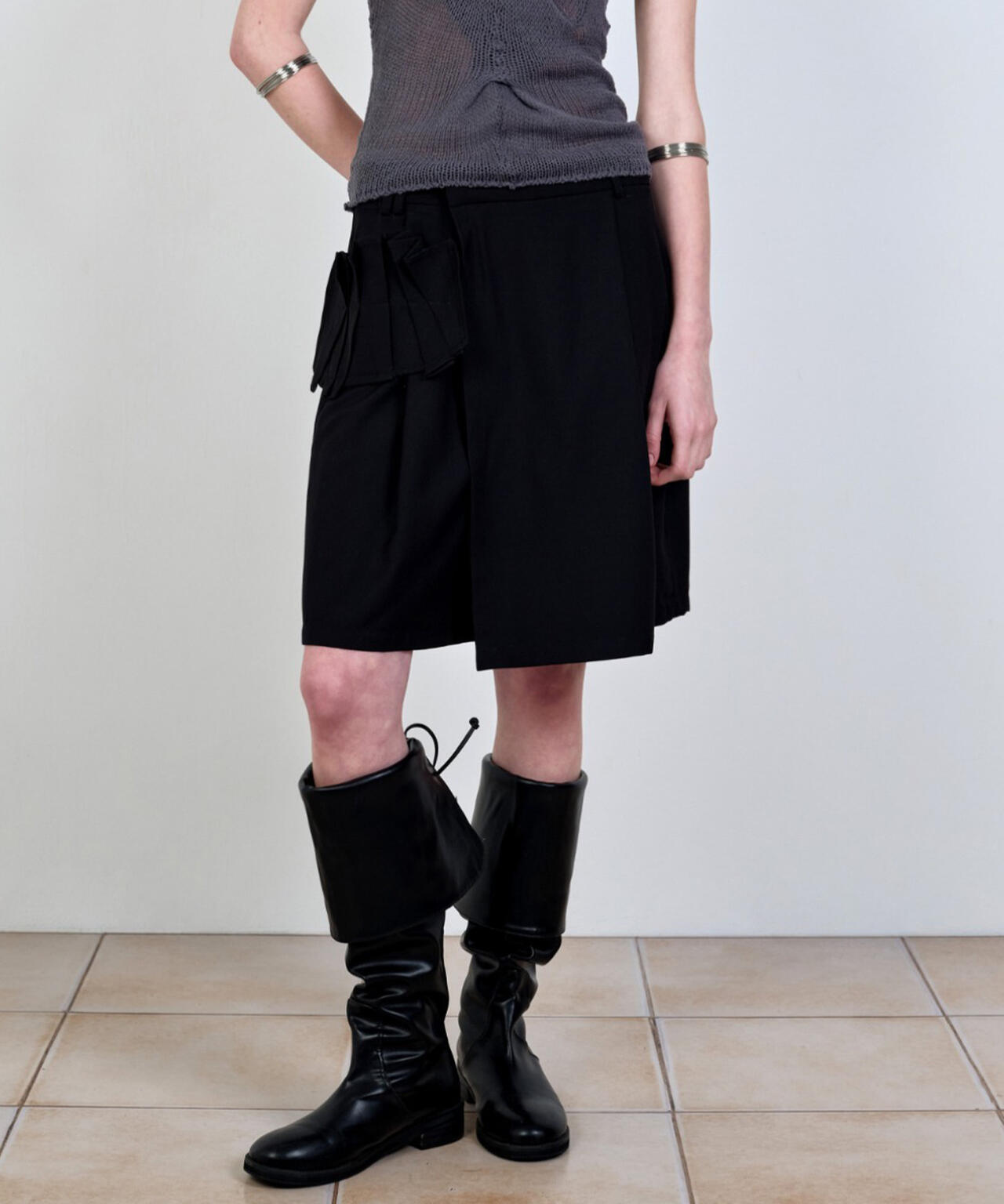 NACHE/ナチェ/WRAP BERMUDA PANTS