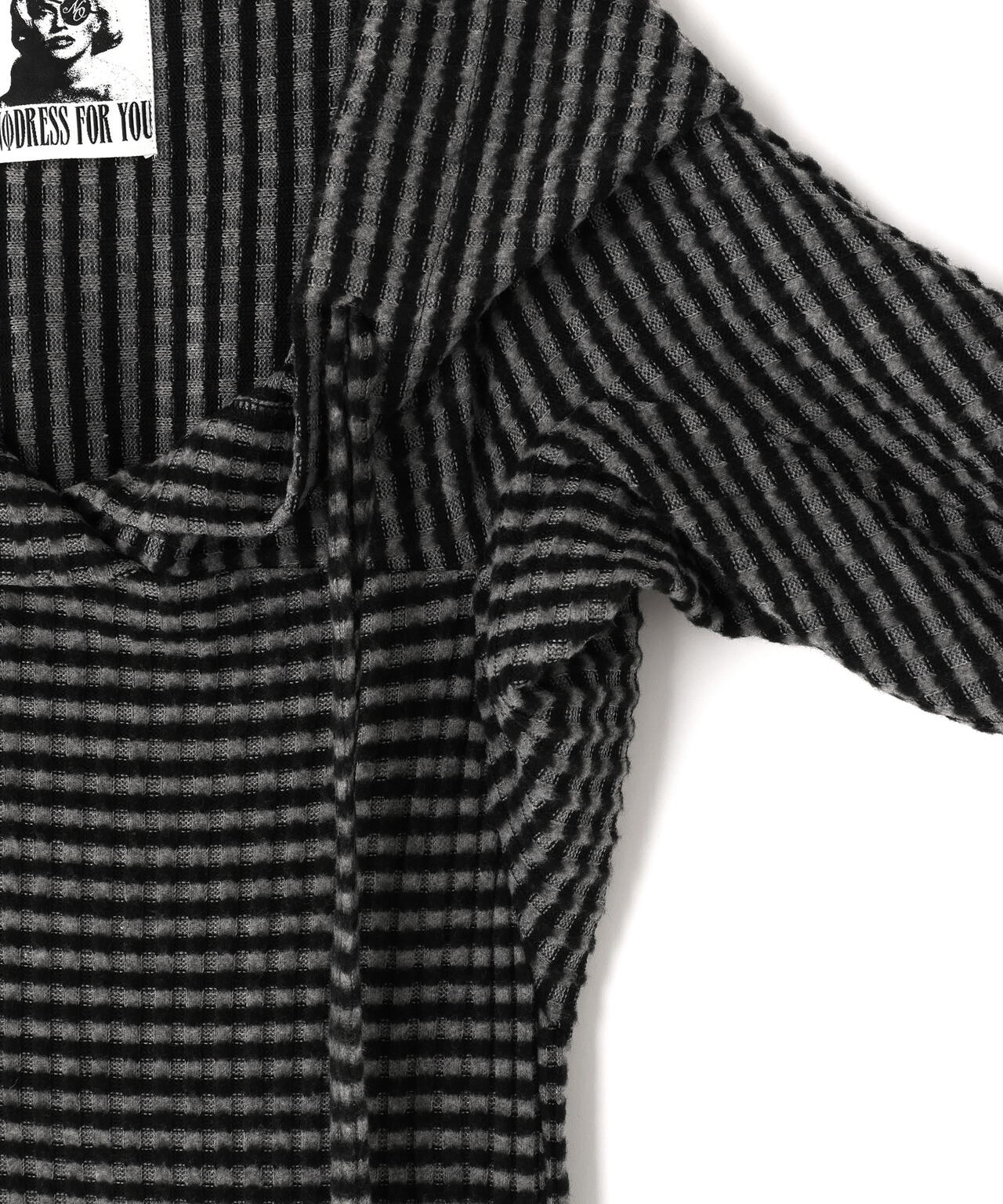 Nφdress/ノードレス/Striped Knit Hoodie Dress
