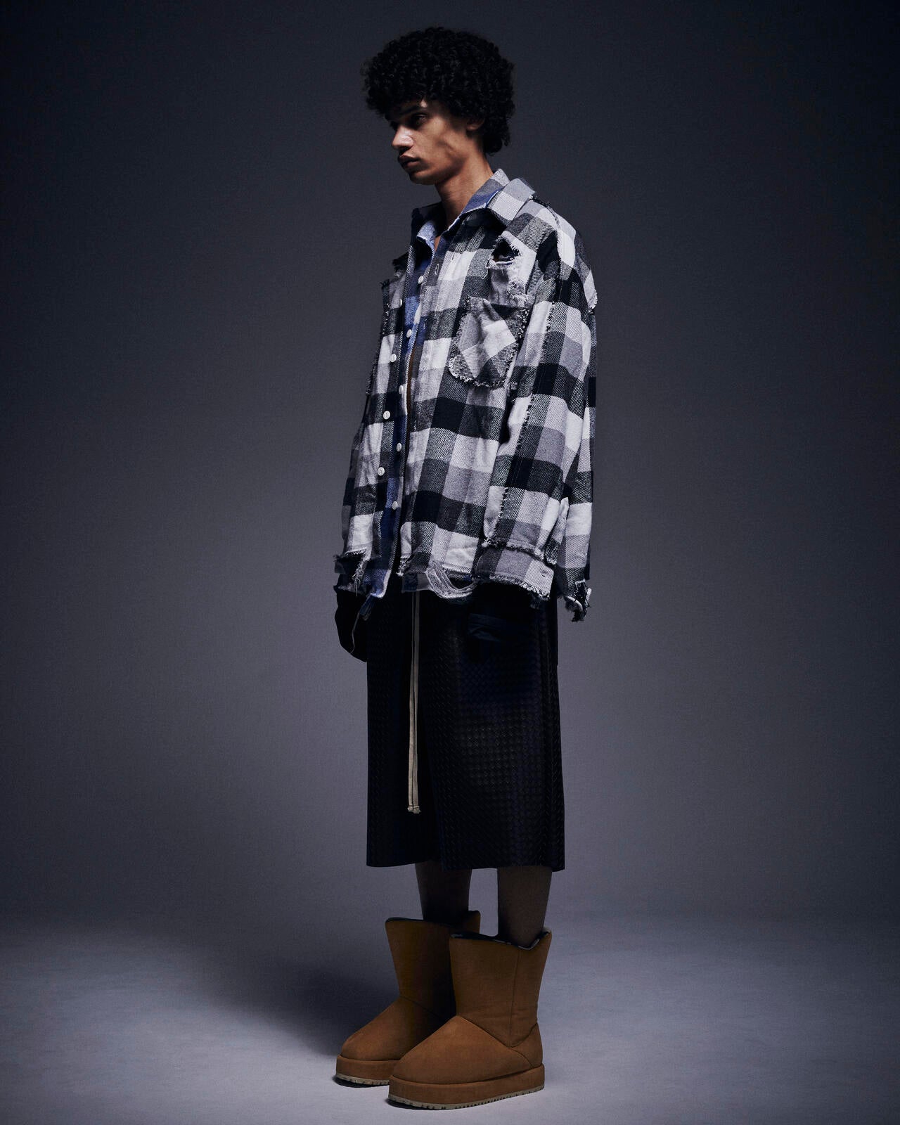DankeSchon/ダンケシェーン/FLANNEL DAMAGE SHIRTS BLOCK
