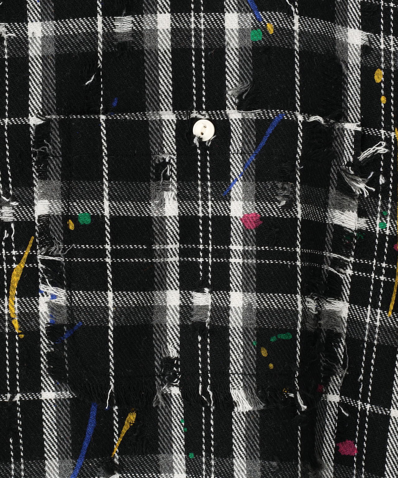 DankeSchon/ダンケシェーン/DAMAGE PAINT CHECK L/S SHIRTS