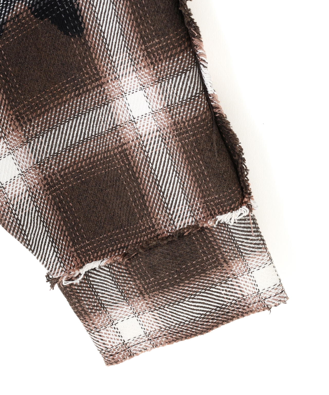 DankeSchon/ダンケシェーン/FLANNEL DAMAGE OMBRE BLEACH CHECK SHIRTS