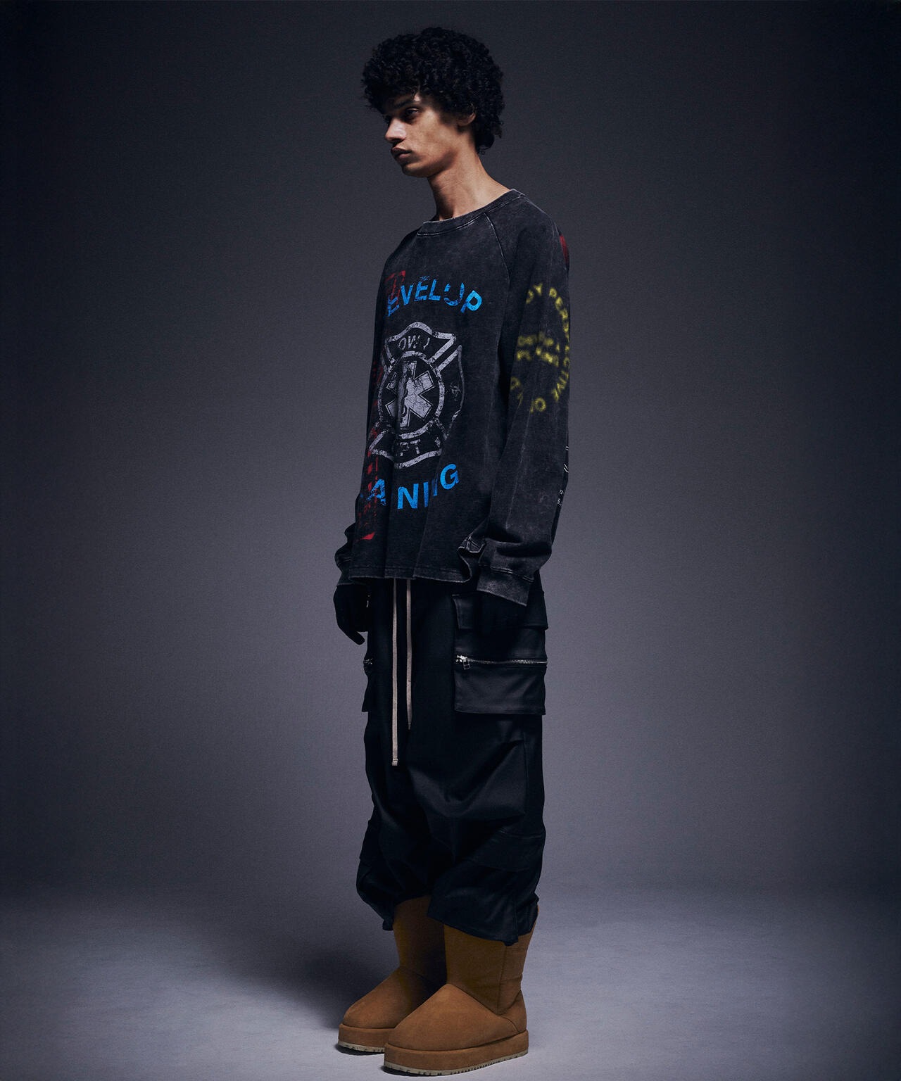 DankeSchon/ダンケシェーン/CHEMICAL RAGLAN LST FENTANYL
