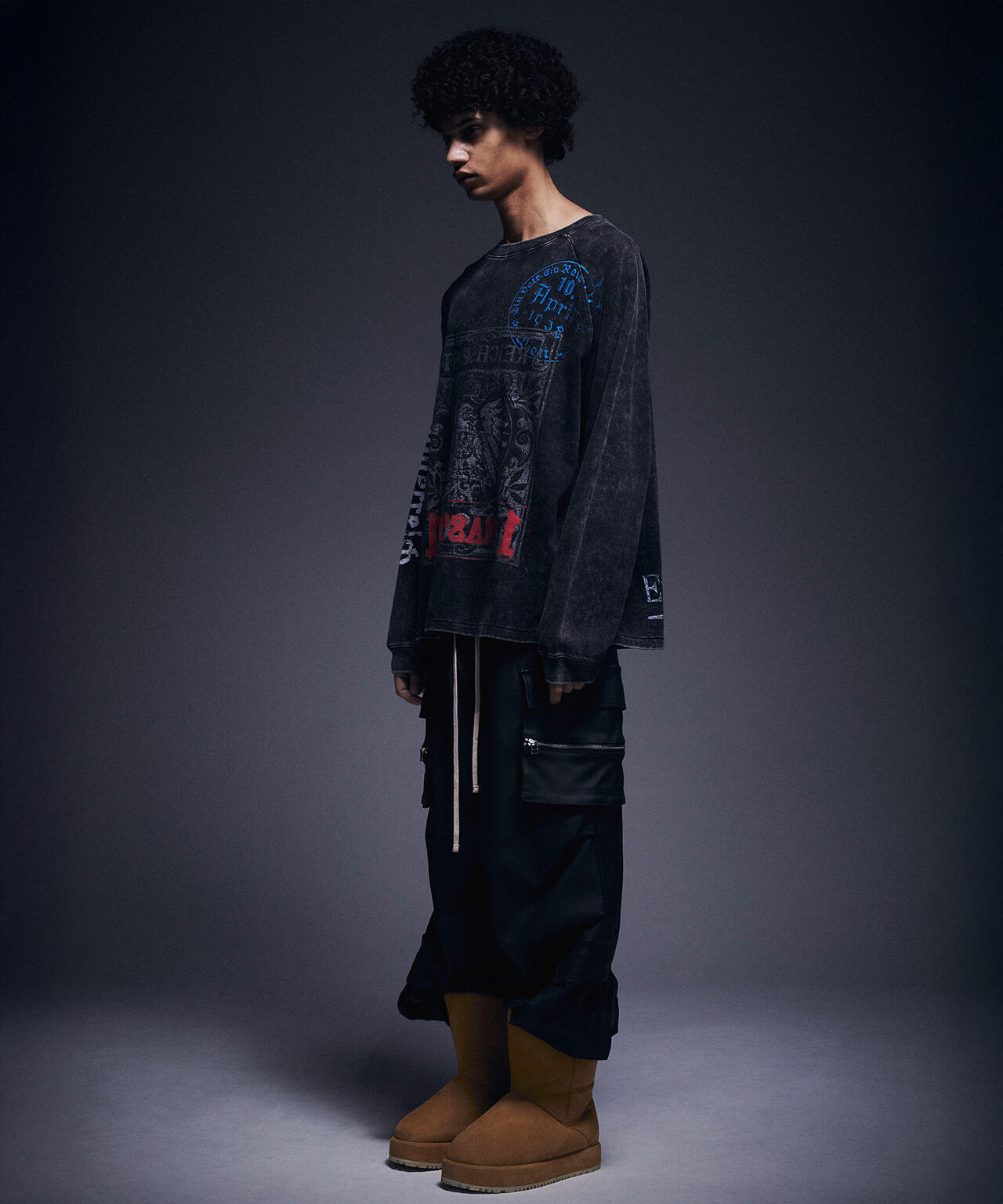 DankeSchon/ダンケシェーン/CHEMICAL RAGLAN LST STEMPEL