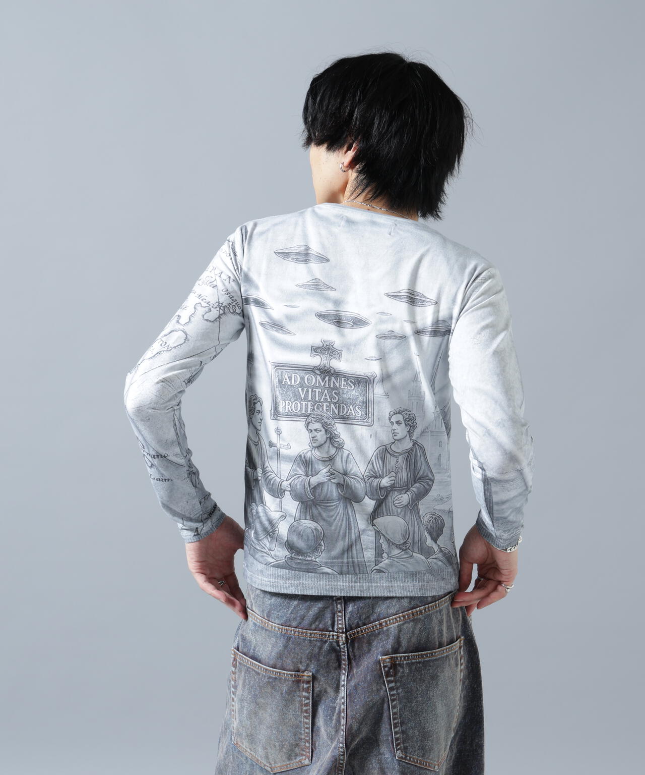 WHITELAND/ホワイトランド/TRANSCRIPTION L/S TEE