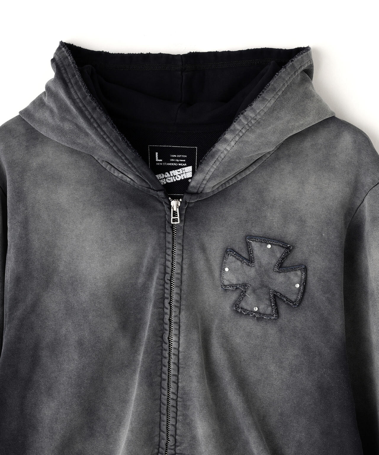DankeSchon/ダンケシェーン/SPRAY PIGMENT SWEAT ZIP HOODIE