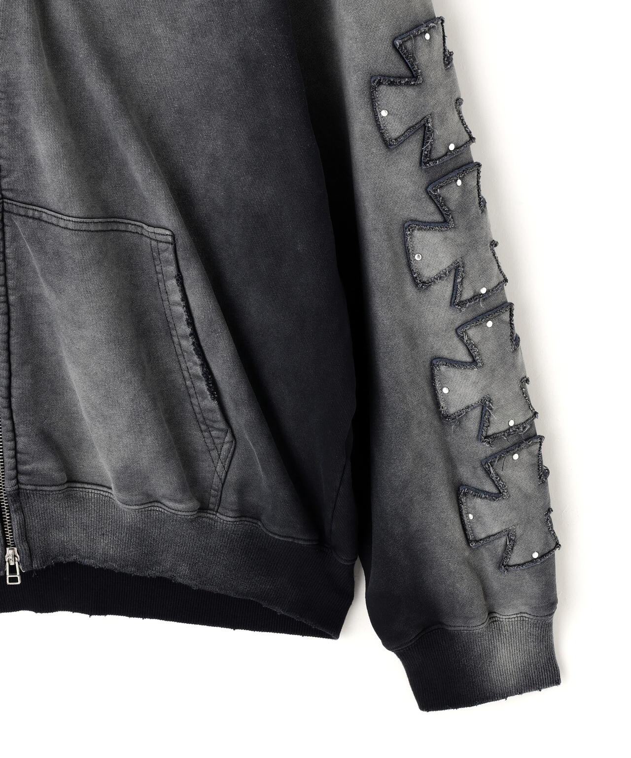 DankeSchon/ダンケシェーン/SPRAY PIGMENT SWEAT ZIP HOODIE