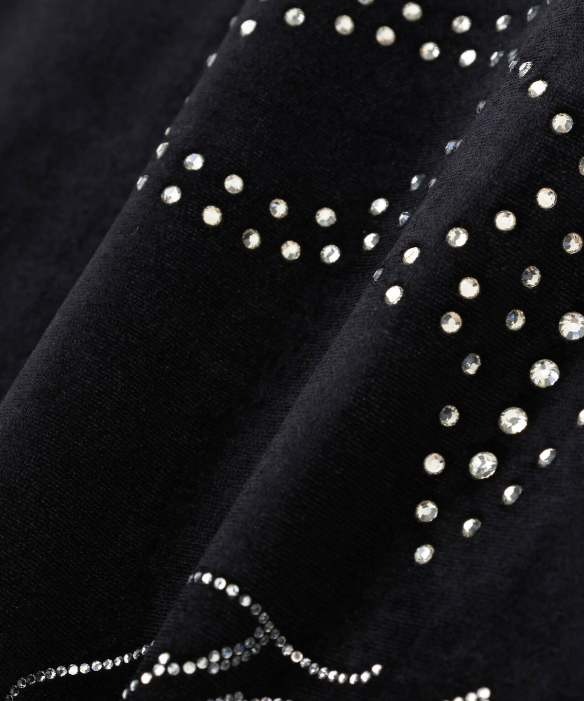 SUPPLIER/サプライヤー/Cross Rhinestone Velour Zip Hoodie