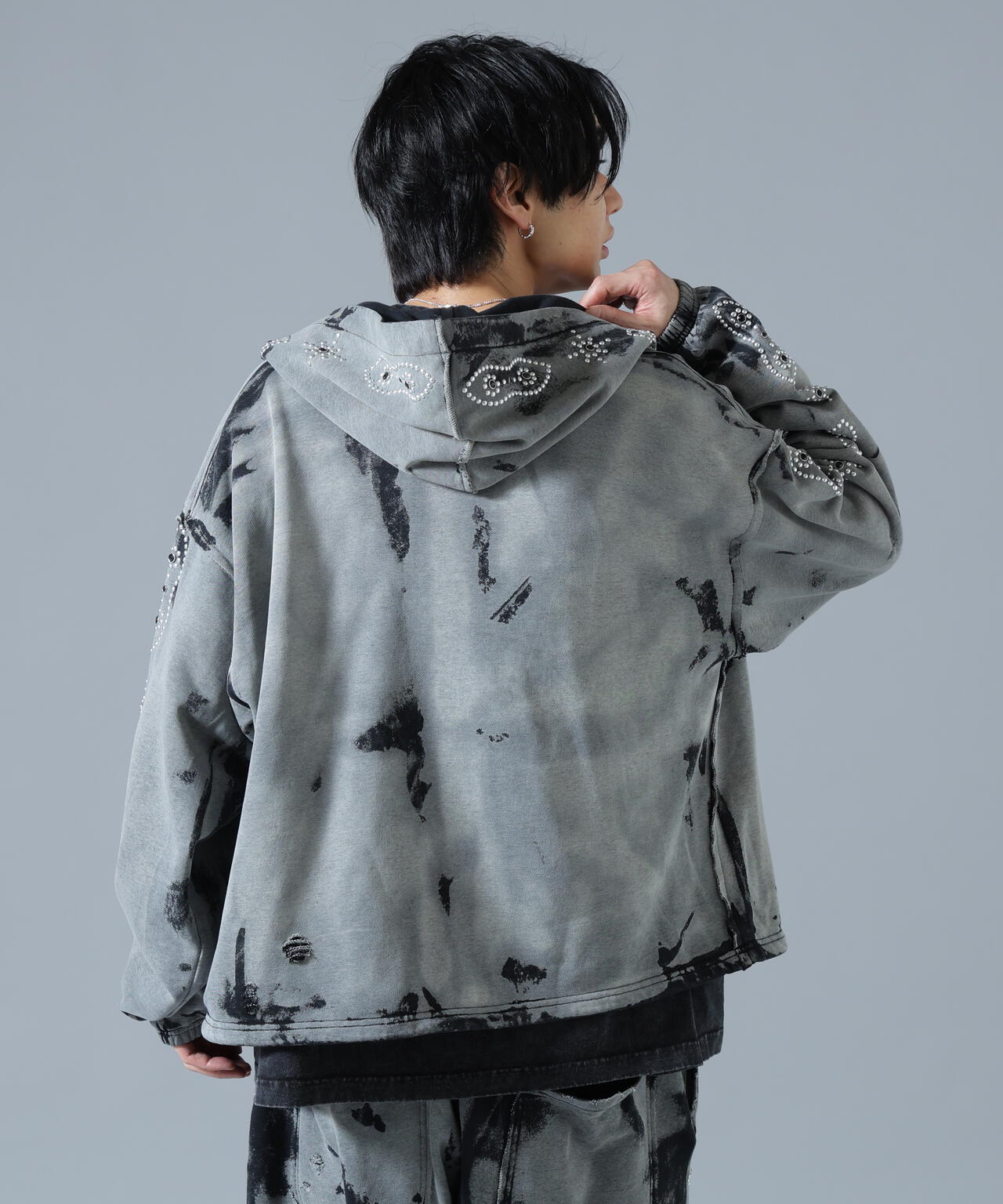 DankeSchon/ダンケシェーン/STUDS SWEAT ZIP HOODIE