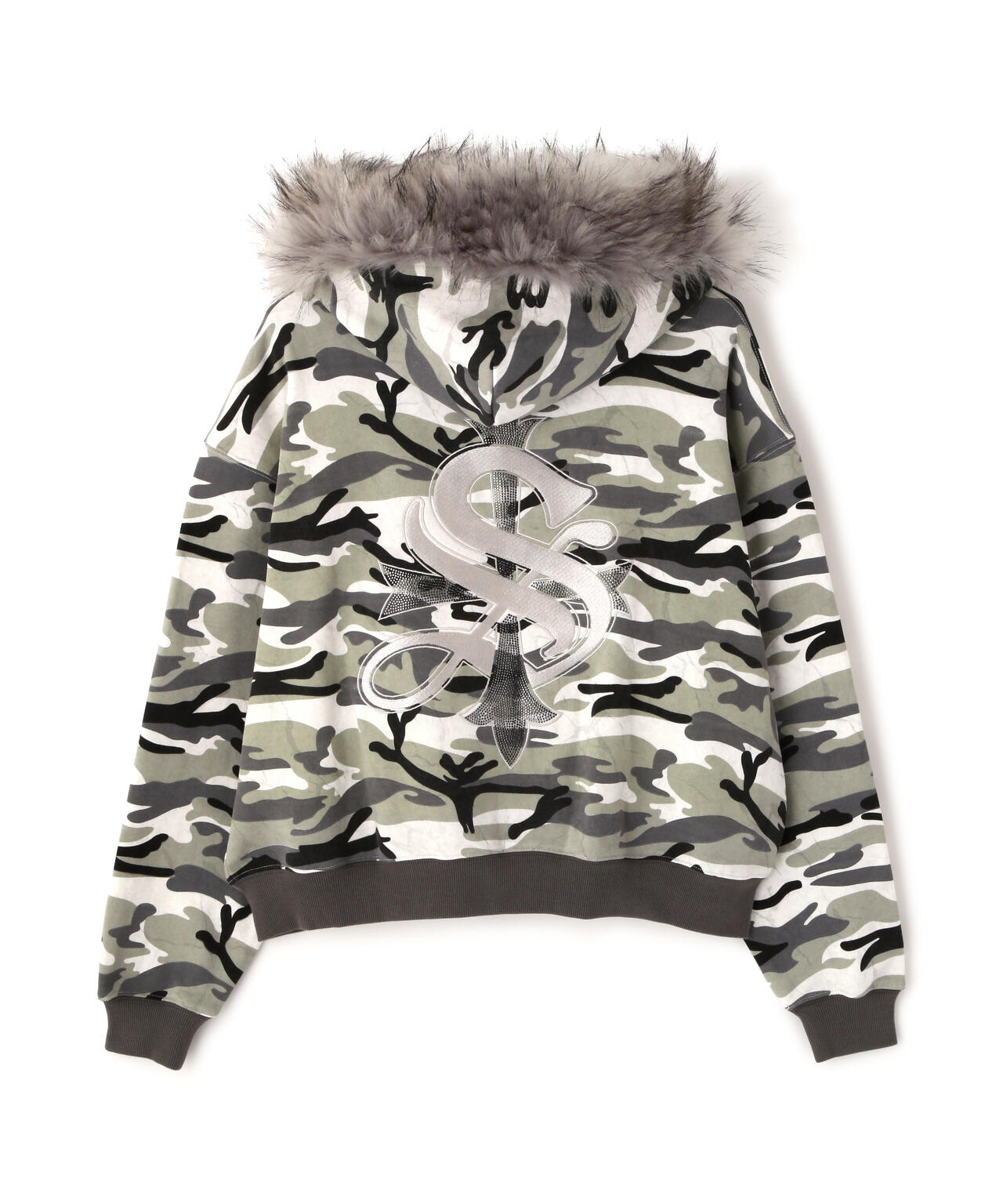 SUPPLIER/サプライヤー/【LHP EXCLUSIVE】FAUX FUR CROPPED CROSS ZIP HOODIE