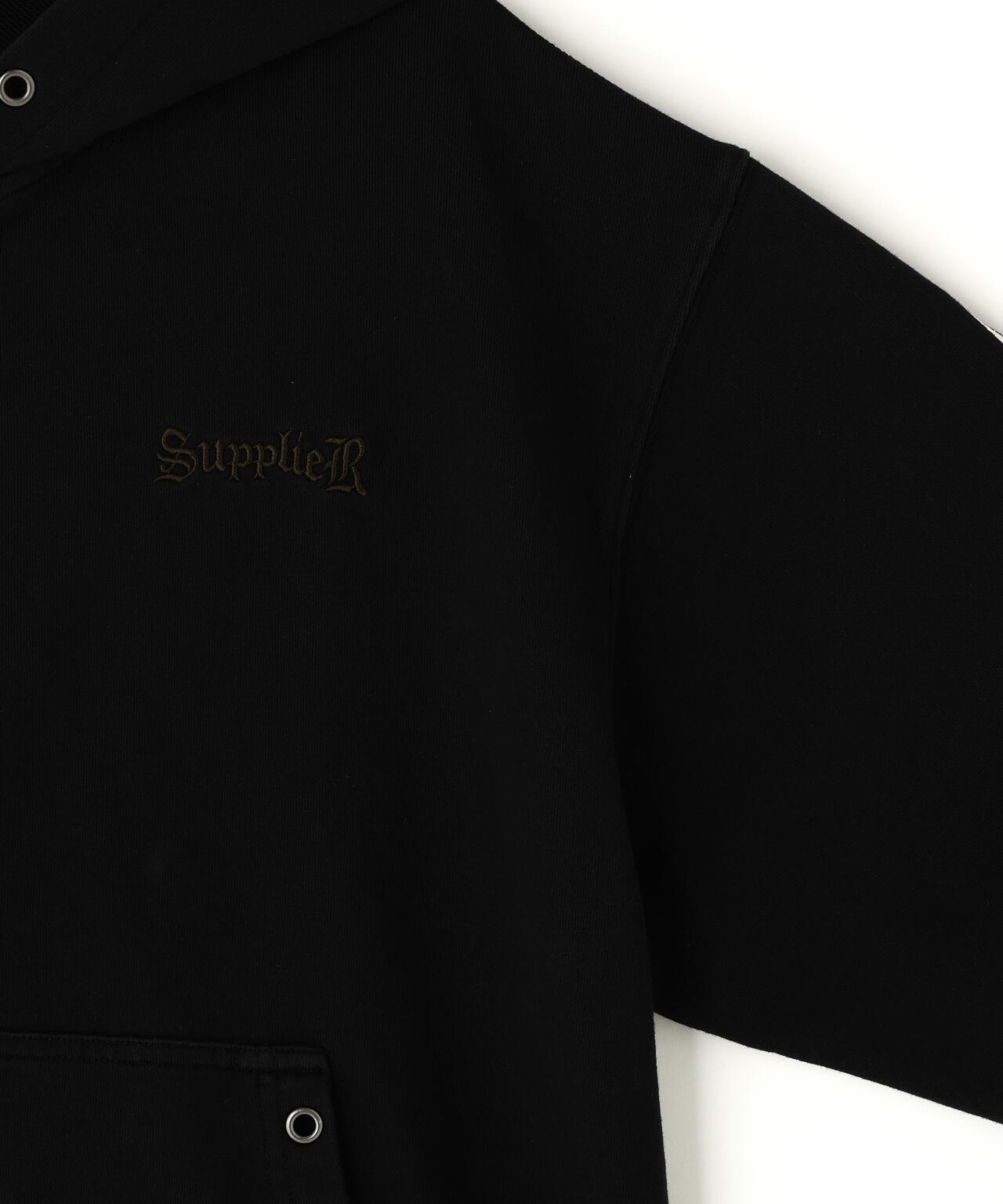 SUPPLIER/サプライヤー/Fire Tribal Leather Patch Zip Hoodie