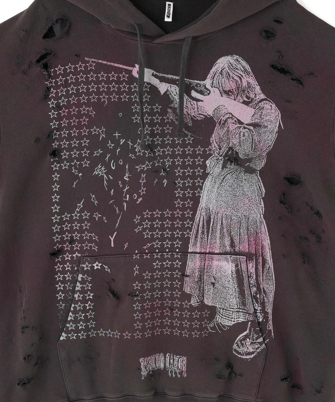emary/エメリー/Damaged Psycho candy hoodie