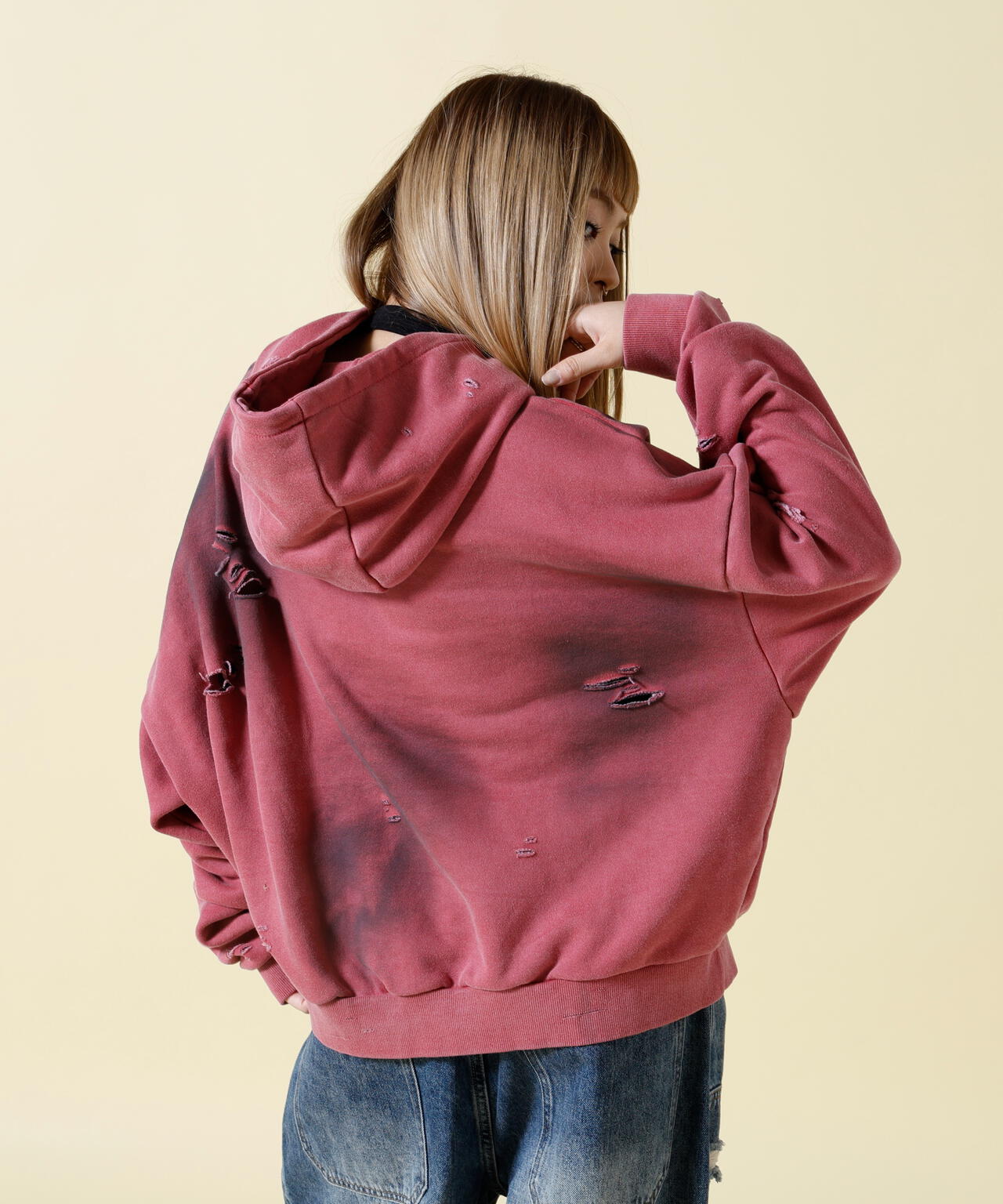 SIS/エスアイエス/Damage Pullover Hoodie