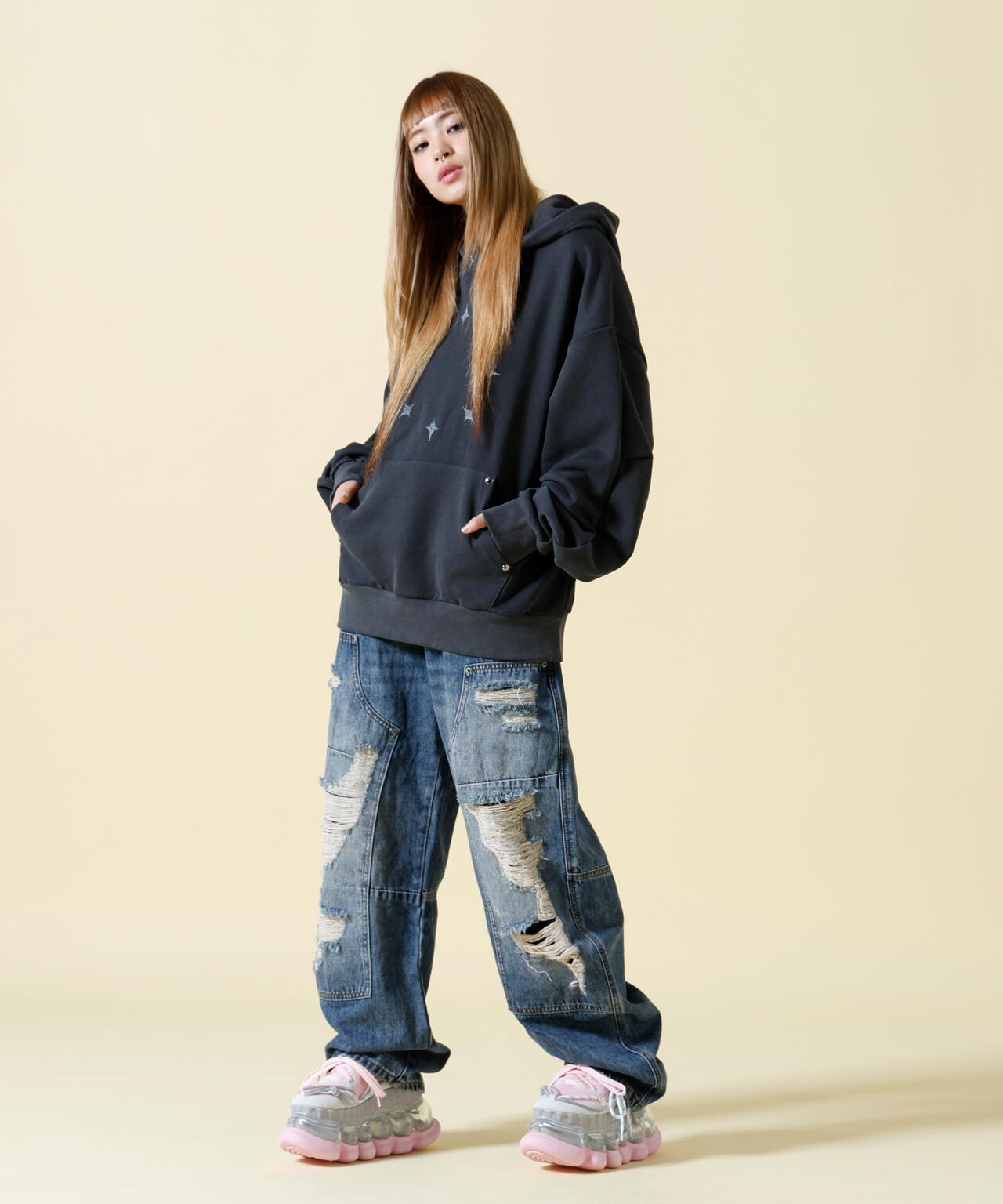 SIS/エスアイエス/circle star P/O Sweat