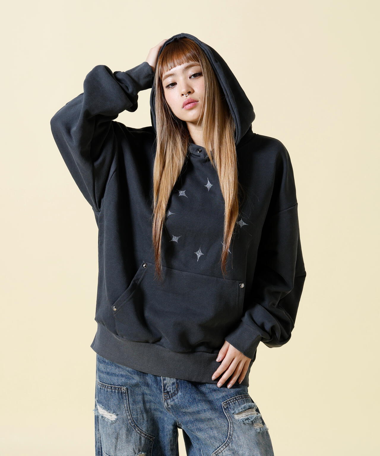 SIS/エスアイエス/circle star P/O Sweat
