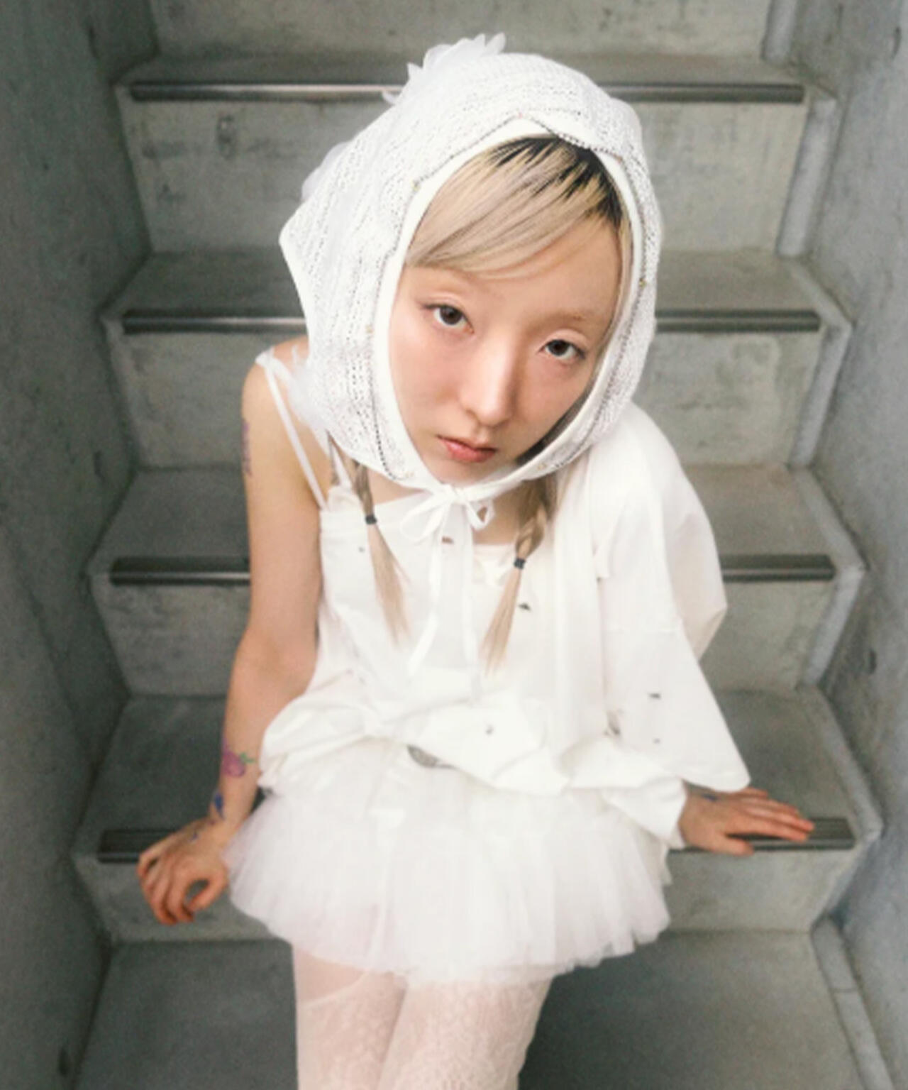 neith./ネイス/Multi Tulle Top(Lace White)