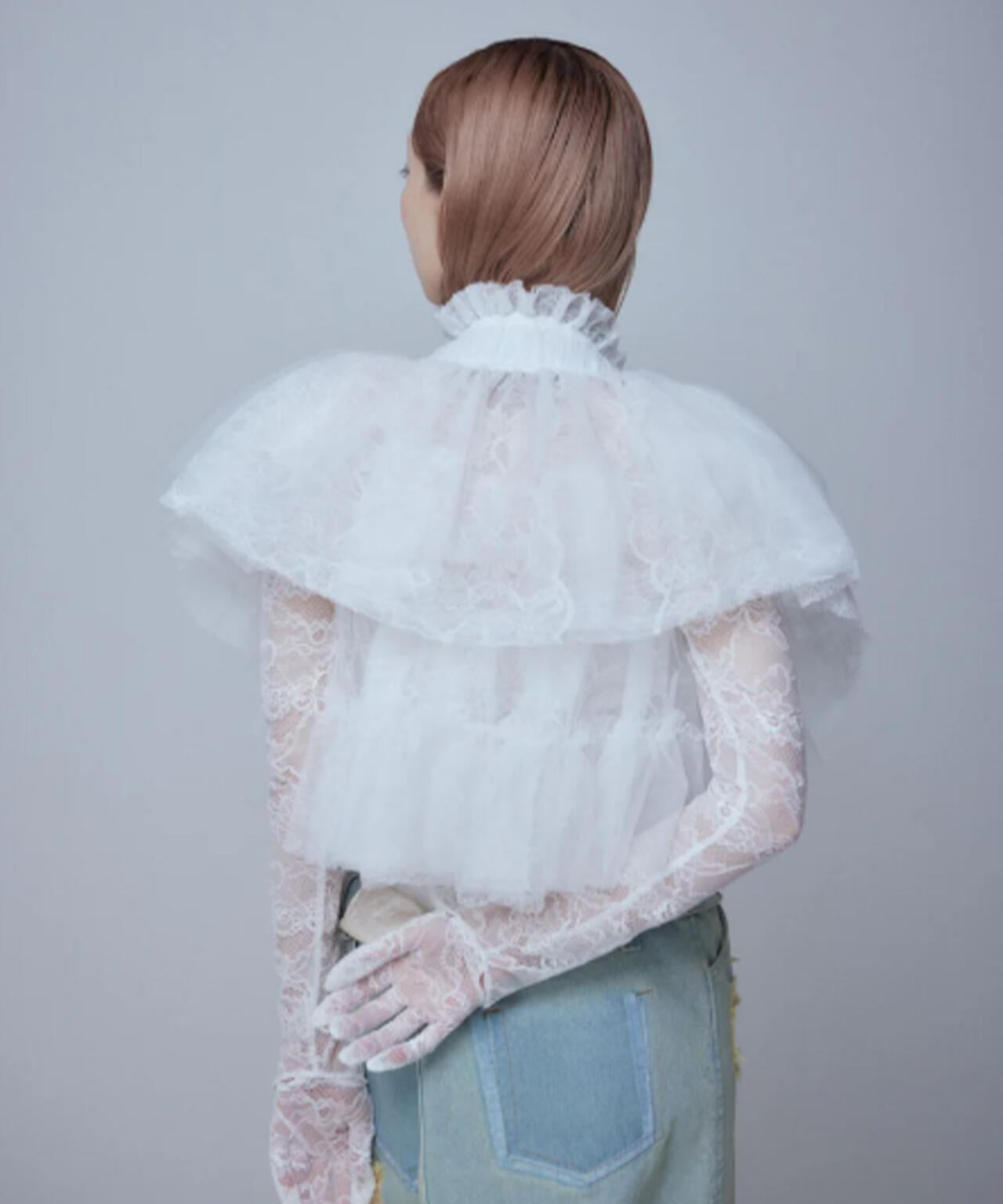 neith./ネイス/Multi Tulle Top(Lace White)