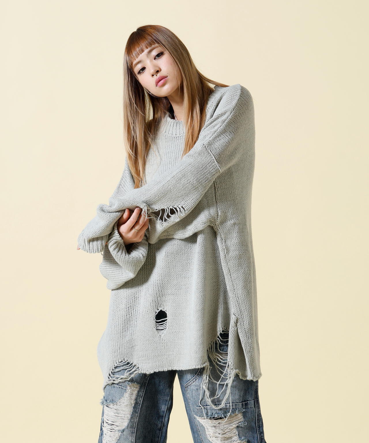 SIS/エスアイエス/Damage Knit