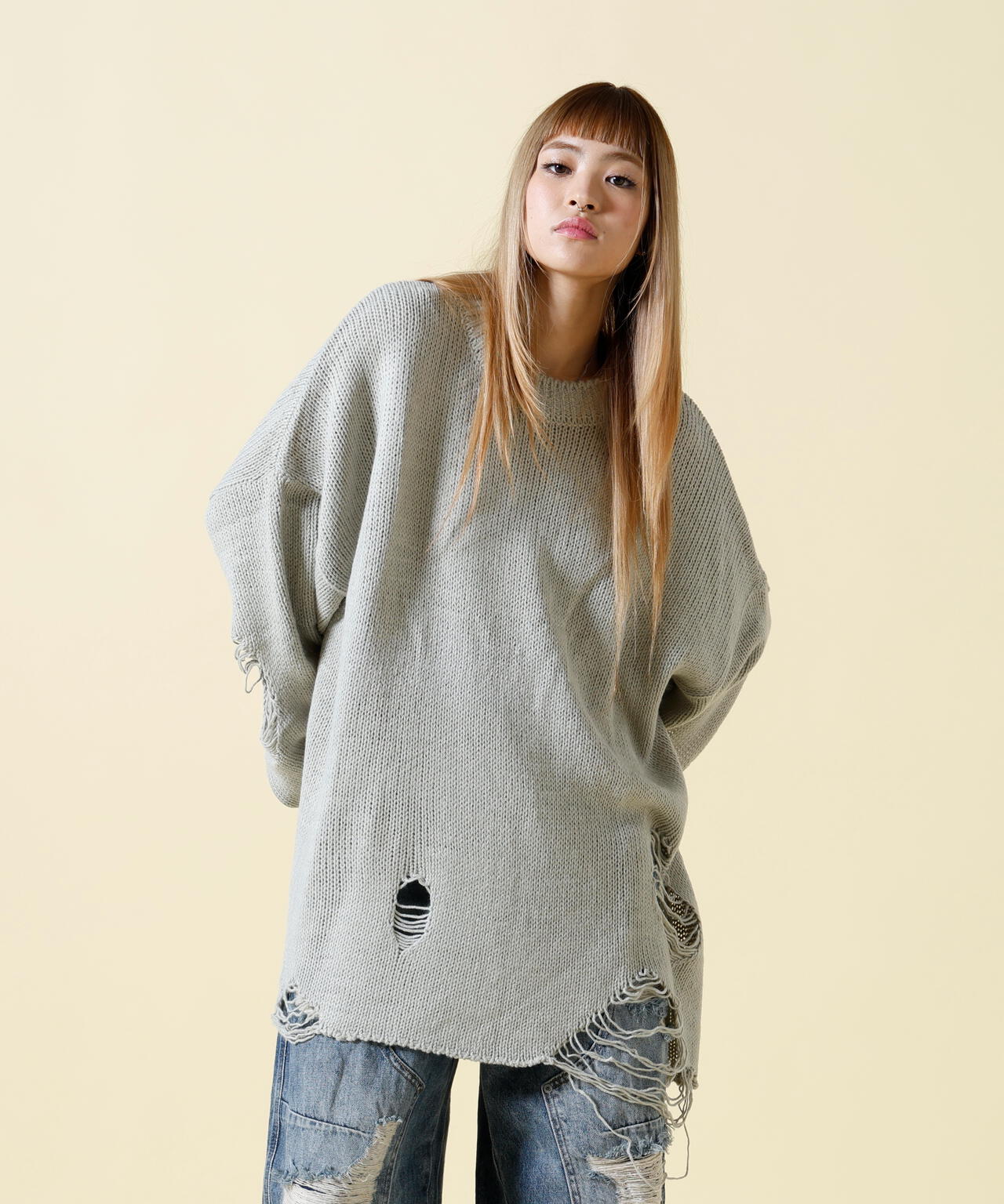 SIS/エスアイエス/Damage Knit
