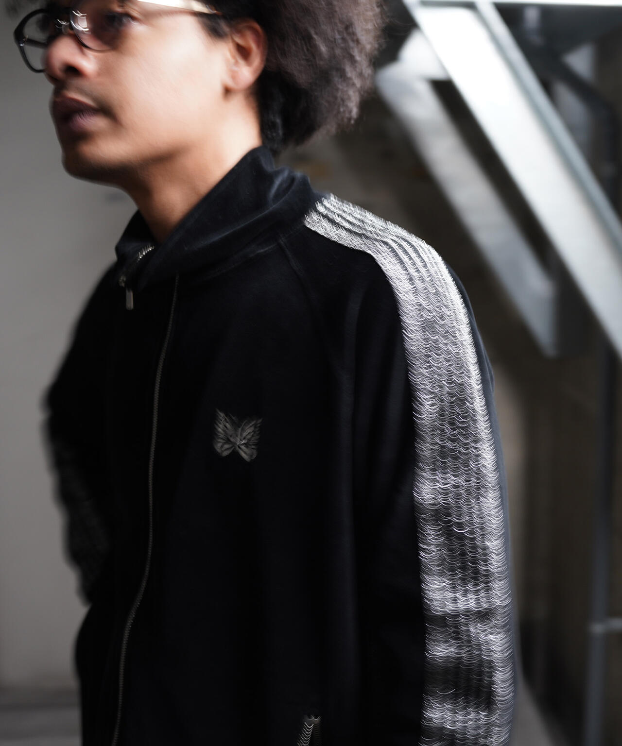 NEEDLES/ニードルズ/【LHP EXCLUSIVE】TRACK JACKET - C/PE VELOUR（BLACK）