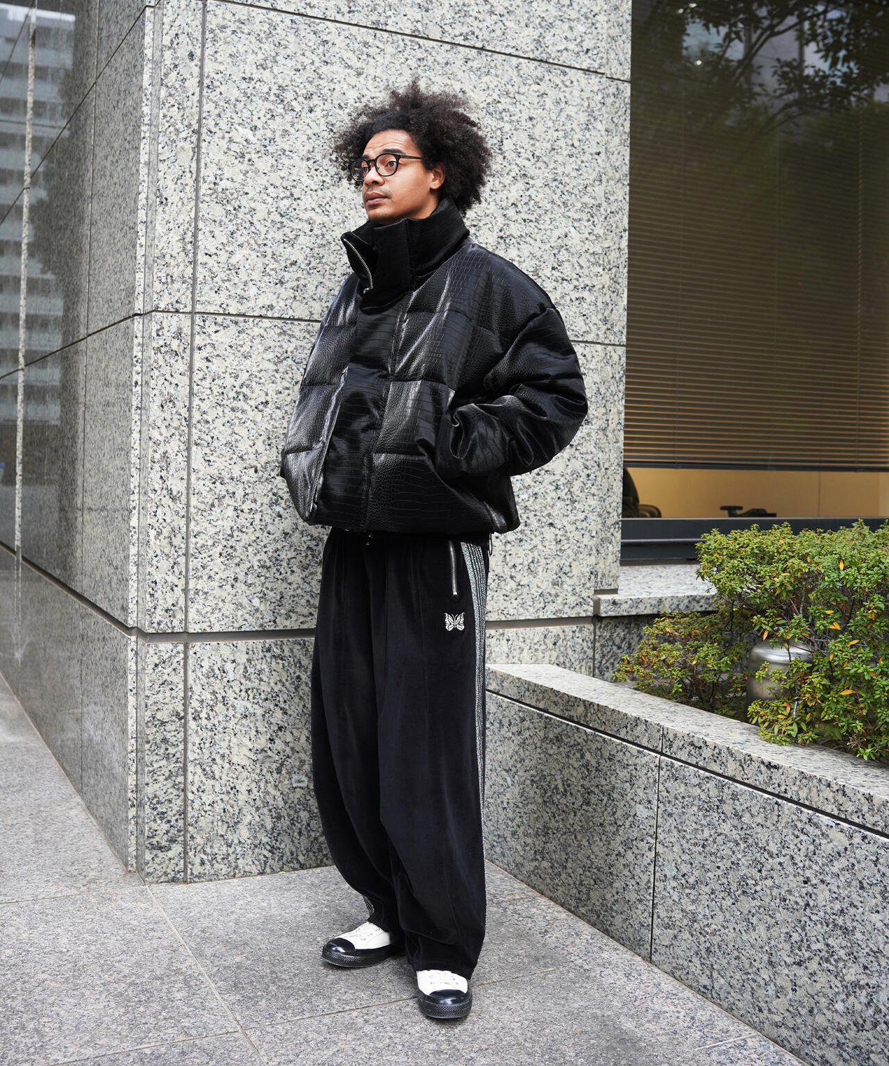 NEEDLES/ニードルズ/【LHP EXCLUSIVE】TRACK JACKET - C/PE VELOUR（BLACK）
