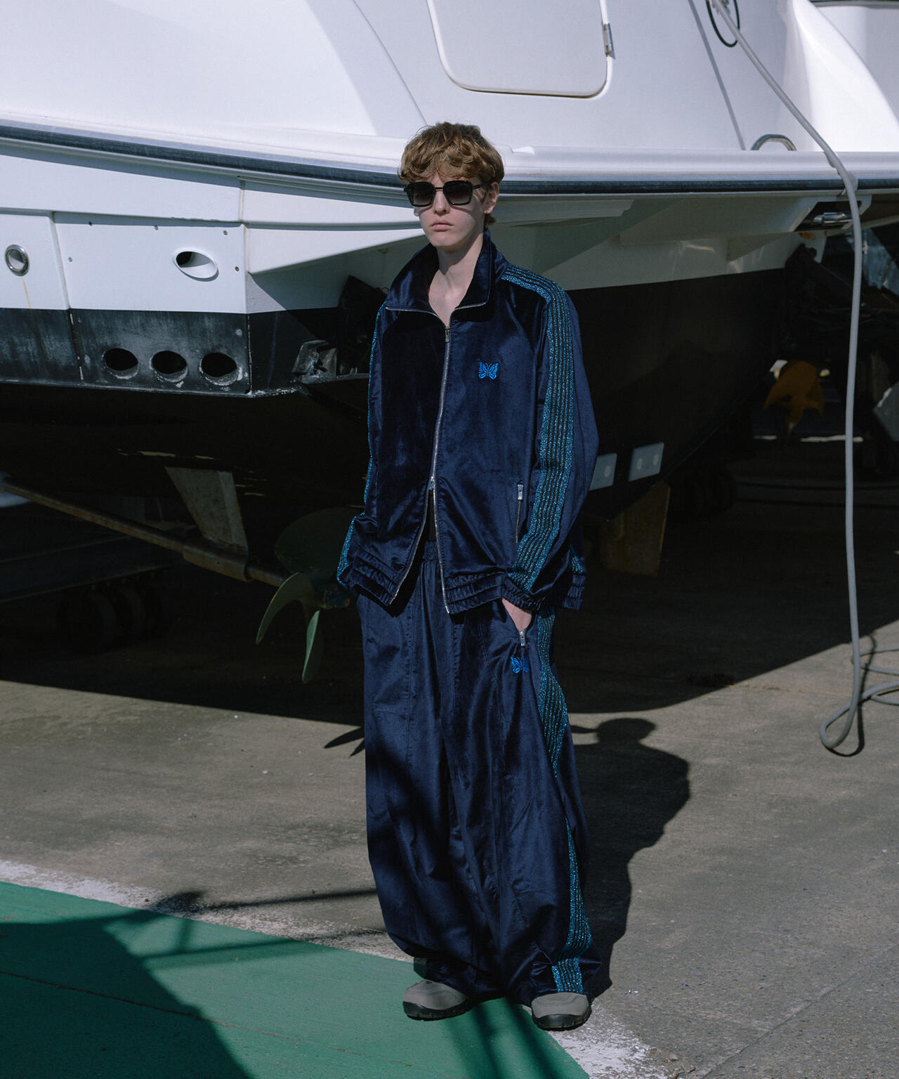 NEEDLES/ニードルズ/【LHP EXCLUSIVE】TRACK JACKET - C/PE VELOUR（NAVY）