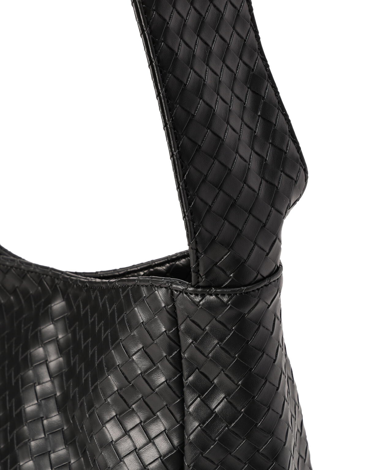 DankeSchon/ダンケシェーン/FAUX LEATHER WOVEN BAG