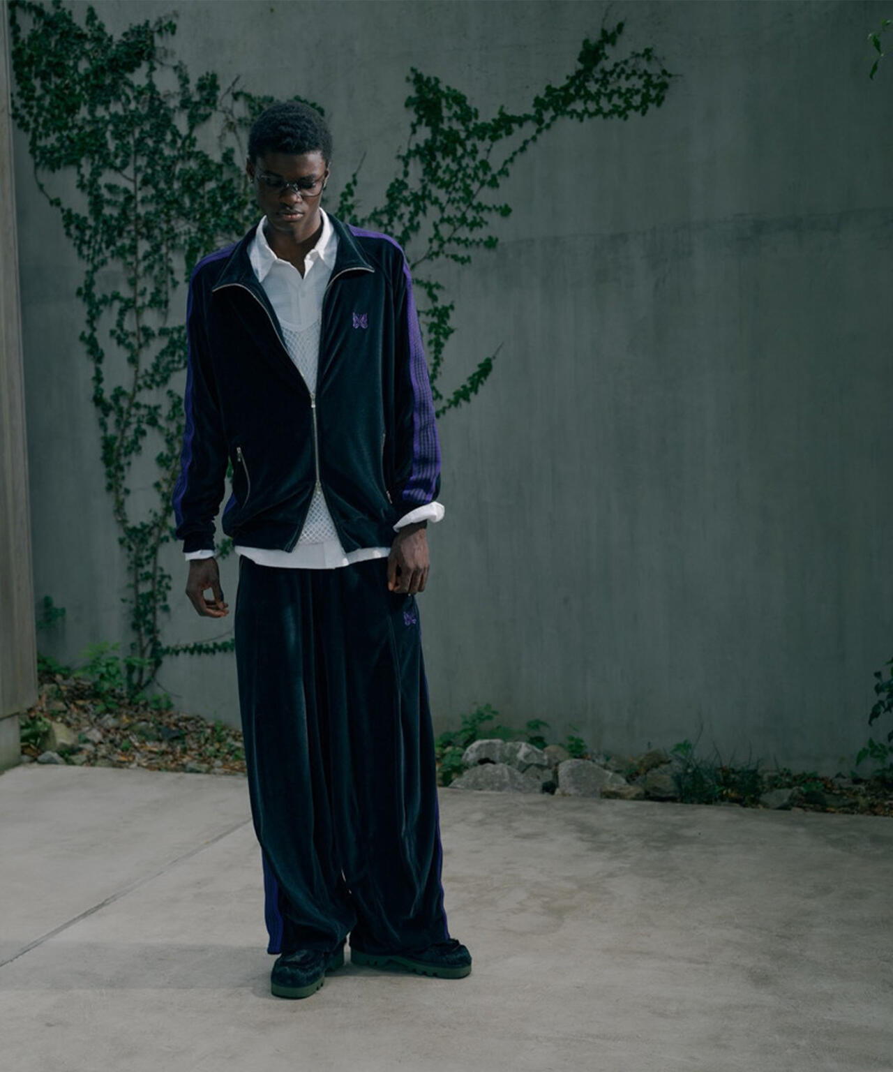 NEEDLES/ニードルズ/【LHP EXCLUSIVE】H.D.TRACK PANT - C/PE VELOUR（BLACK）