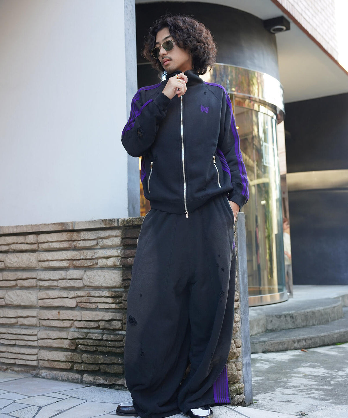 NEEDLES/ニードルズ/【LHP EXCLUSIVE】H.D. TRACK PANT - COTTON JERSEY DAMAGE