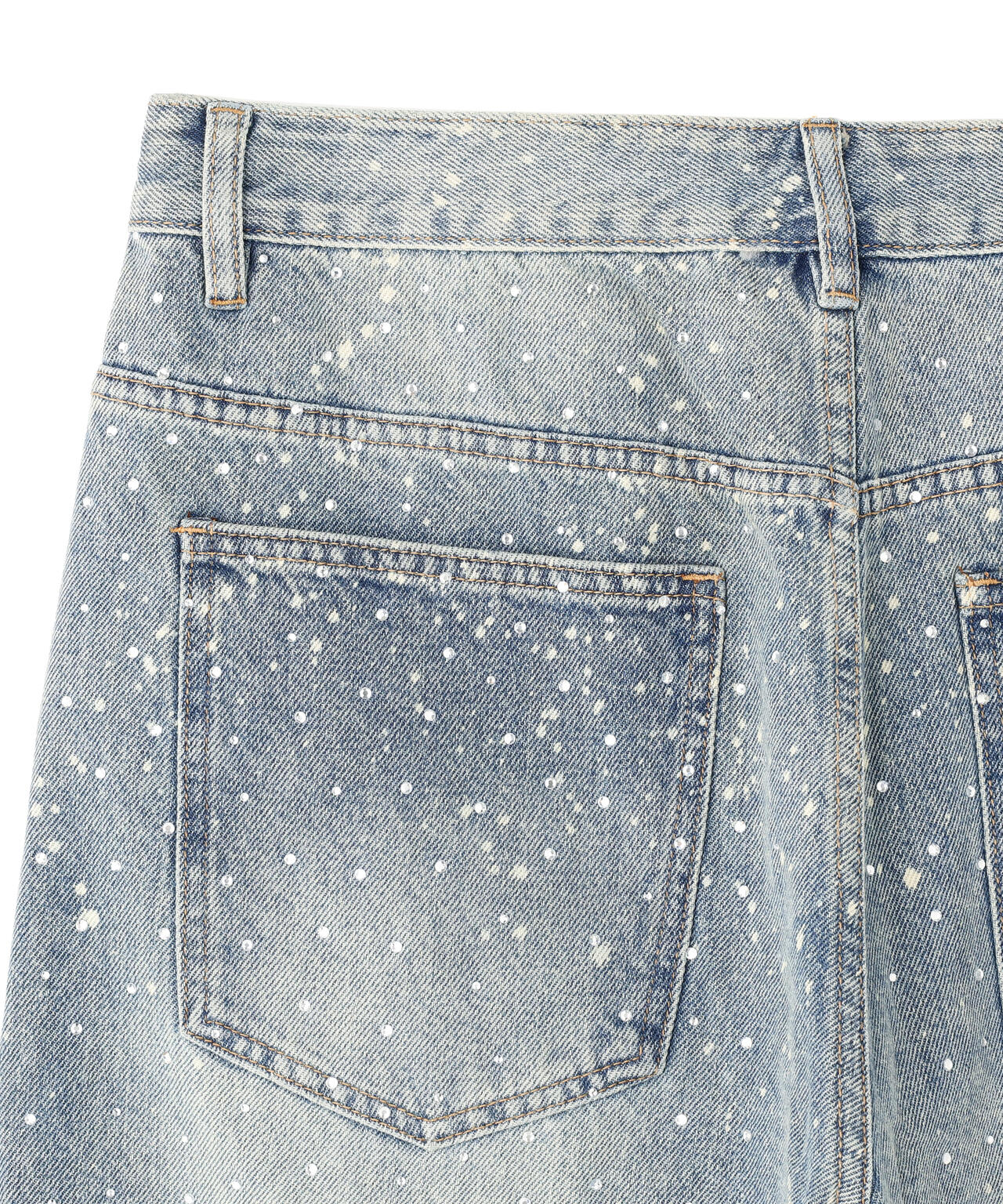 【WEB&DEPOT限定】DankeSchon/ダンケシェーン/RHINESTONE DENIM