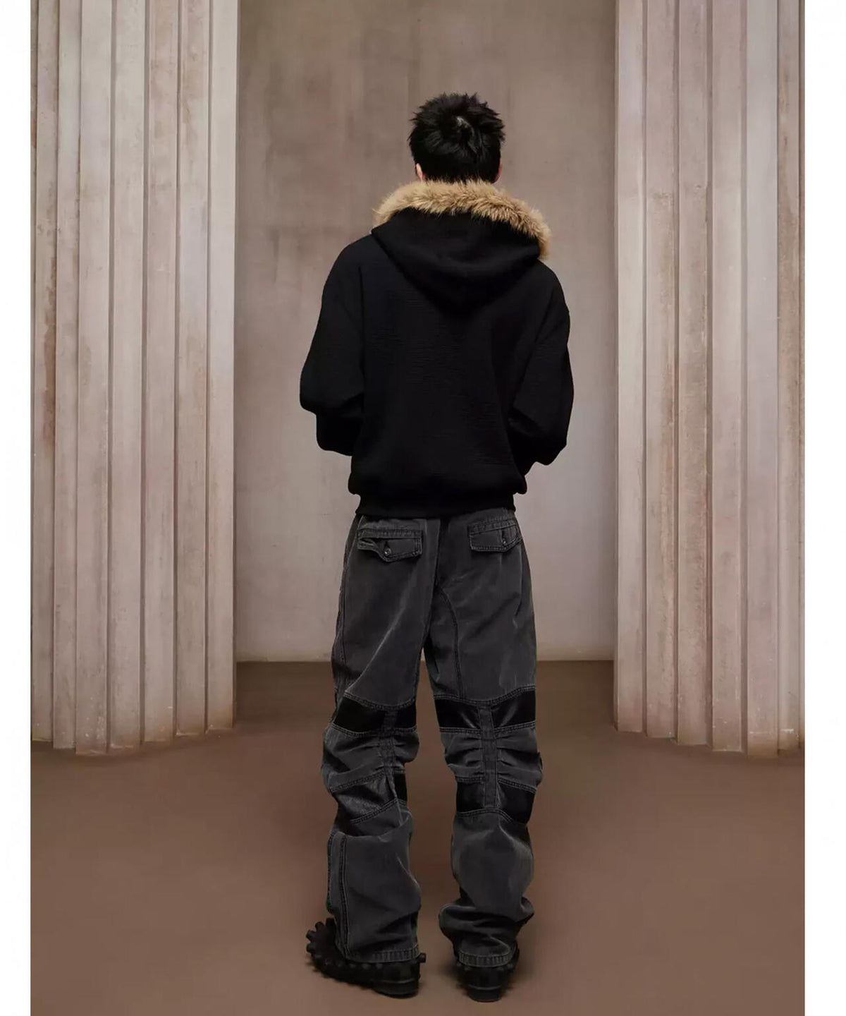 DND4DES/ディーエヌディーフォーデス/Washed Paneled Strap-Tacked Jeans