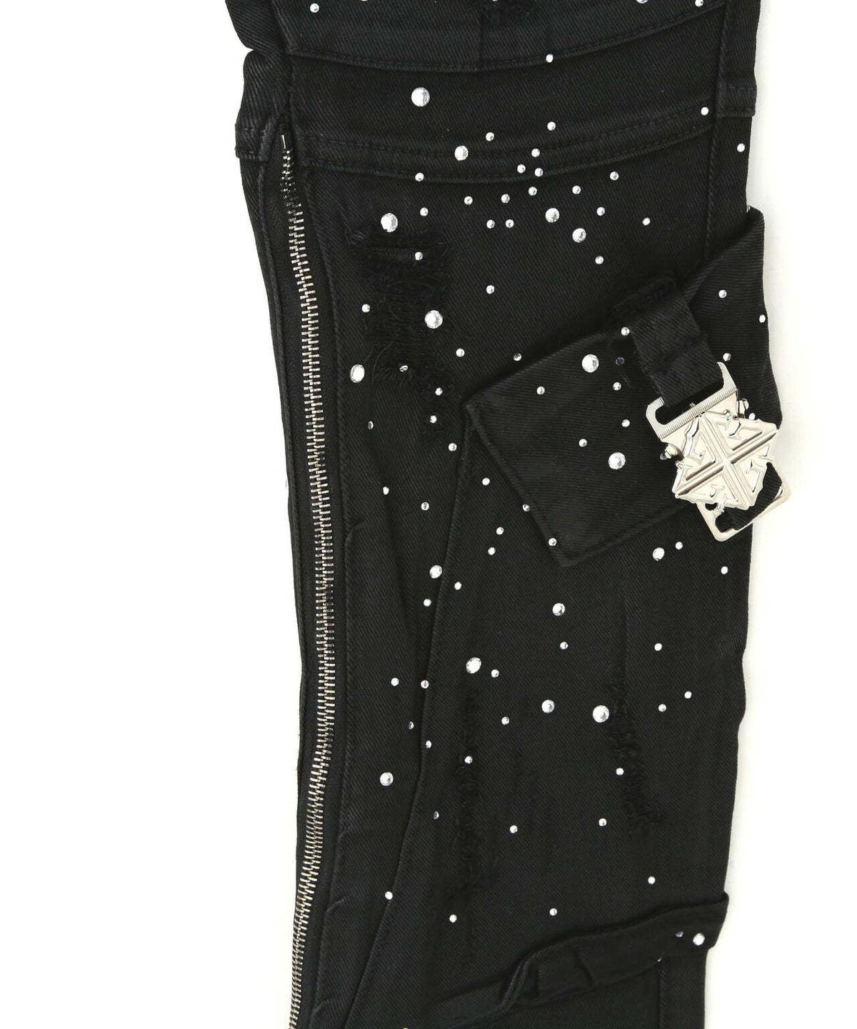 GUAPI/グアピ/Embellished Black Ops Waxed Denim