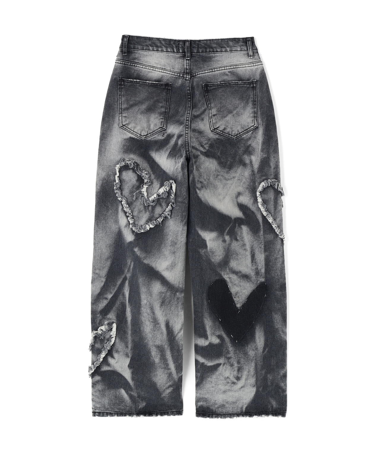 SIS/エスアイエス/Heart Bleach Denim Pants