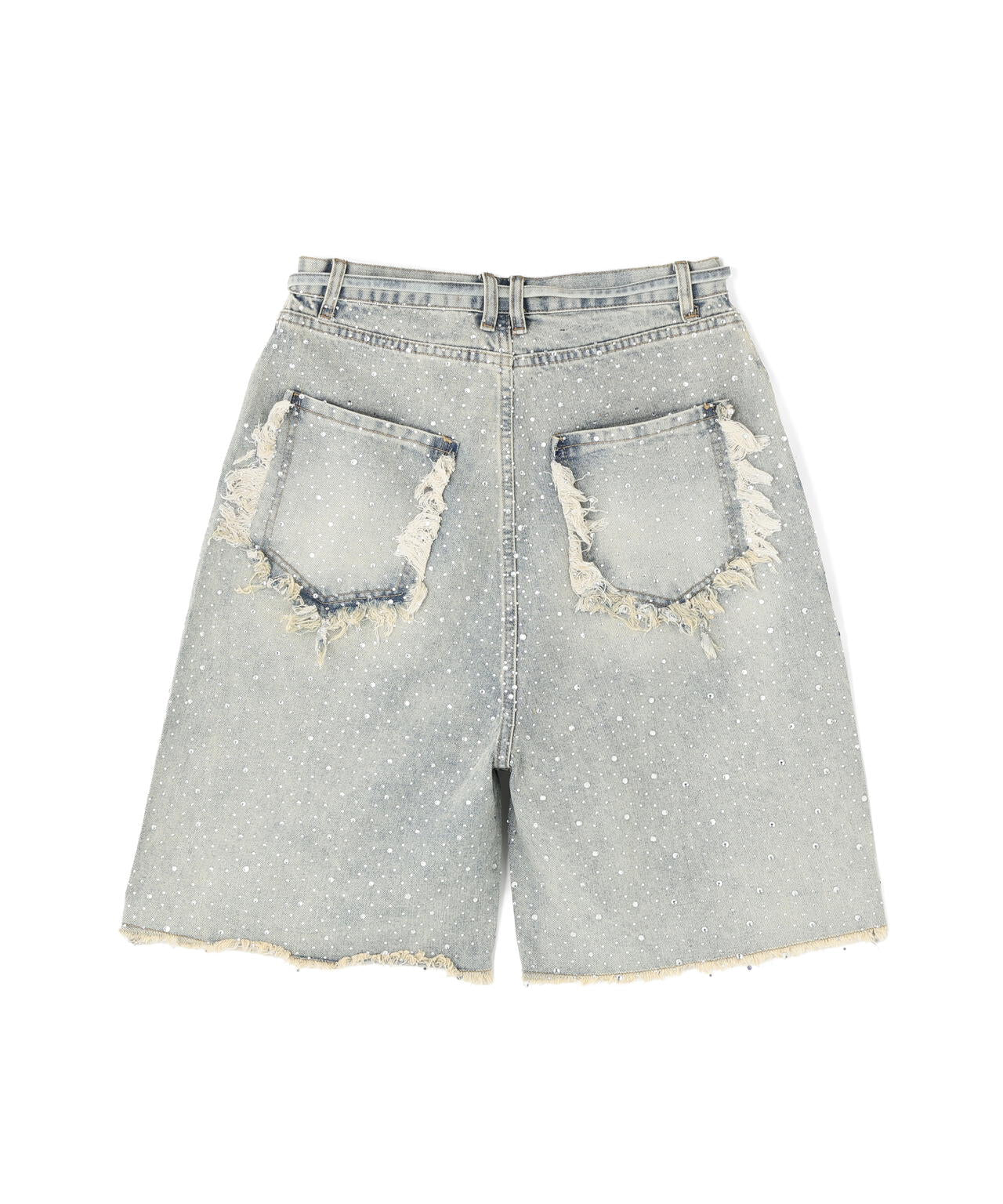 SIS/エスアイエス/RhineStone Short Denim Pants