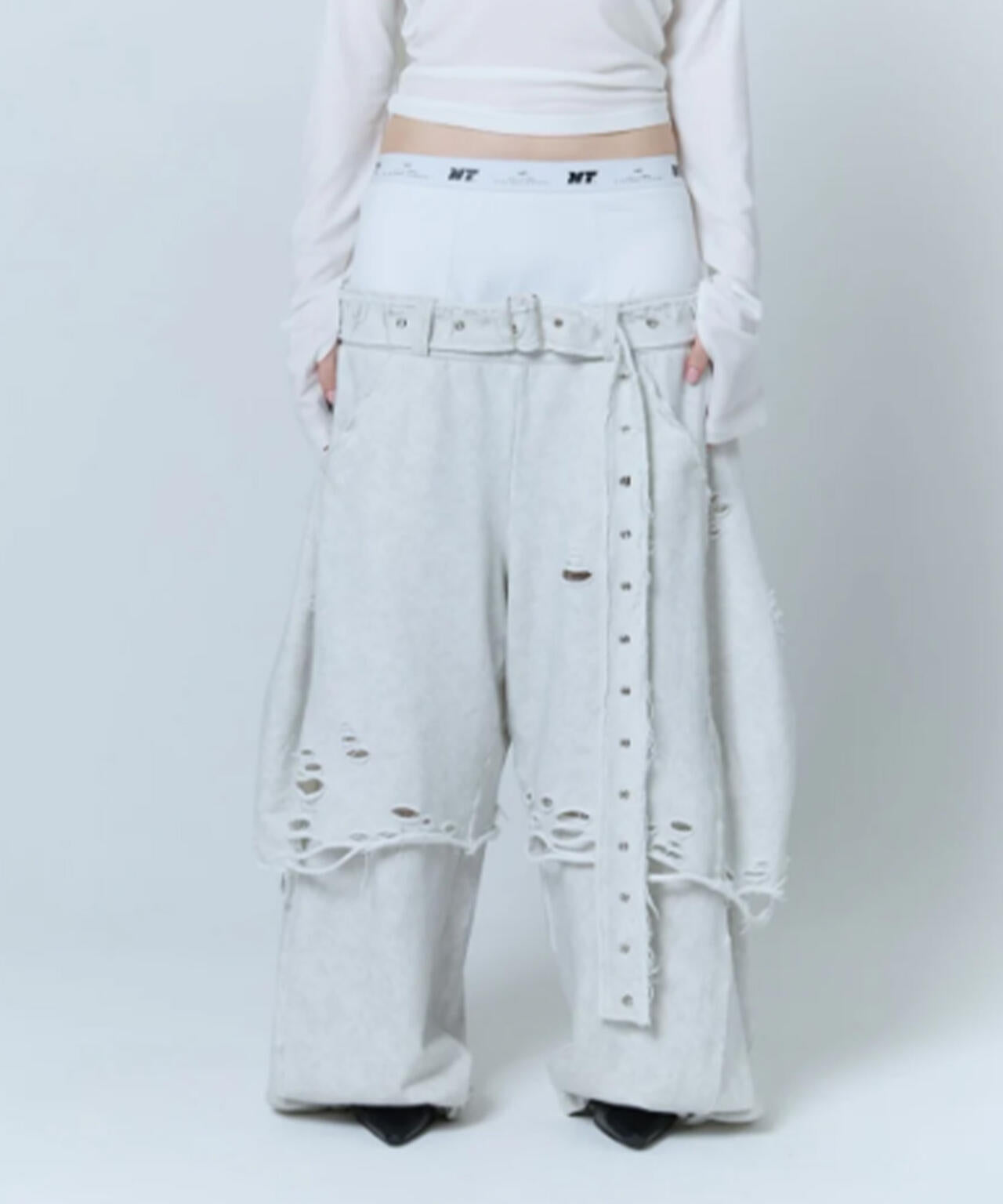 neith./ネイス/Boxer Destroyed Sweat Pants